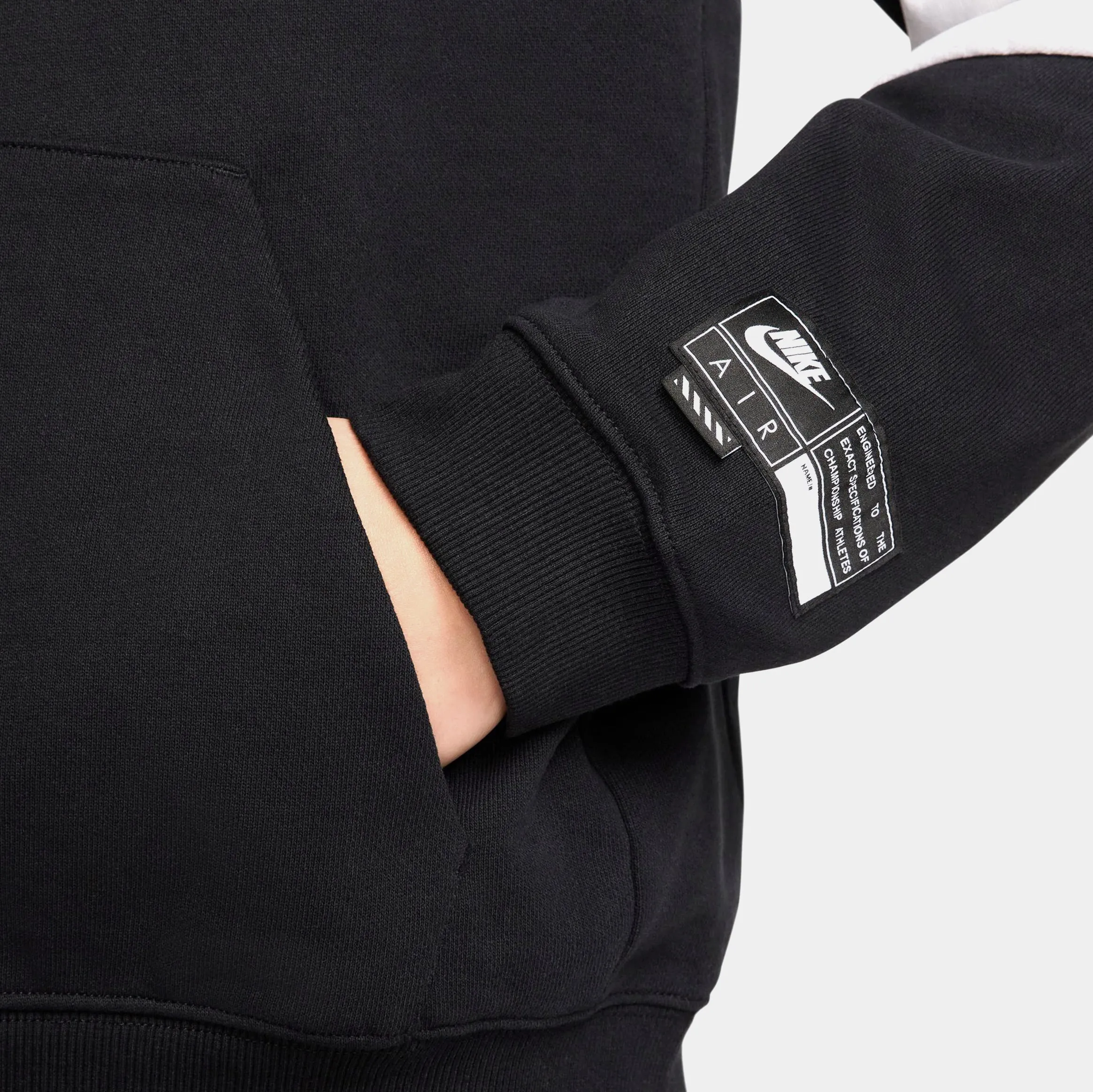 Air Graphic Pullover Mens Hoodie (Black/White)