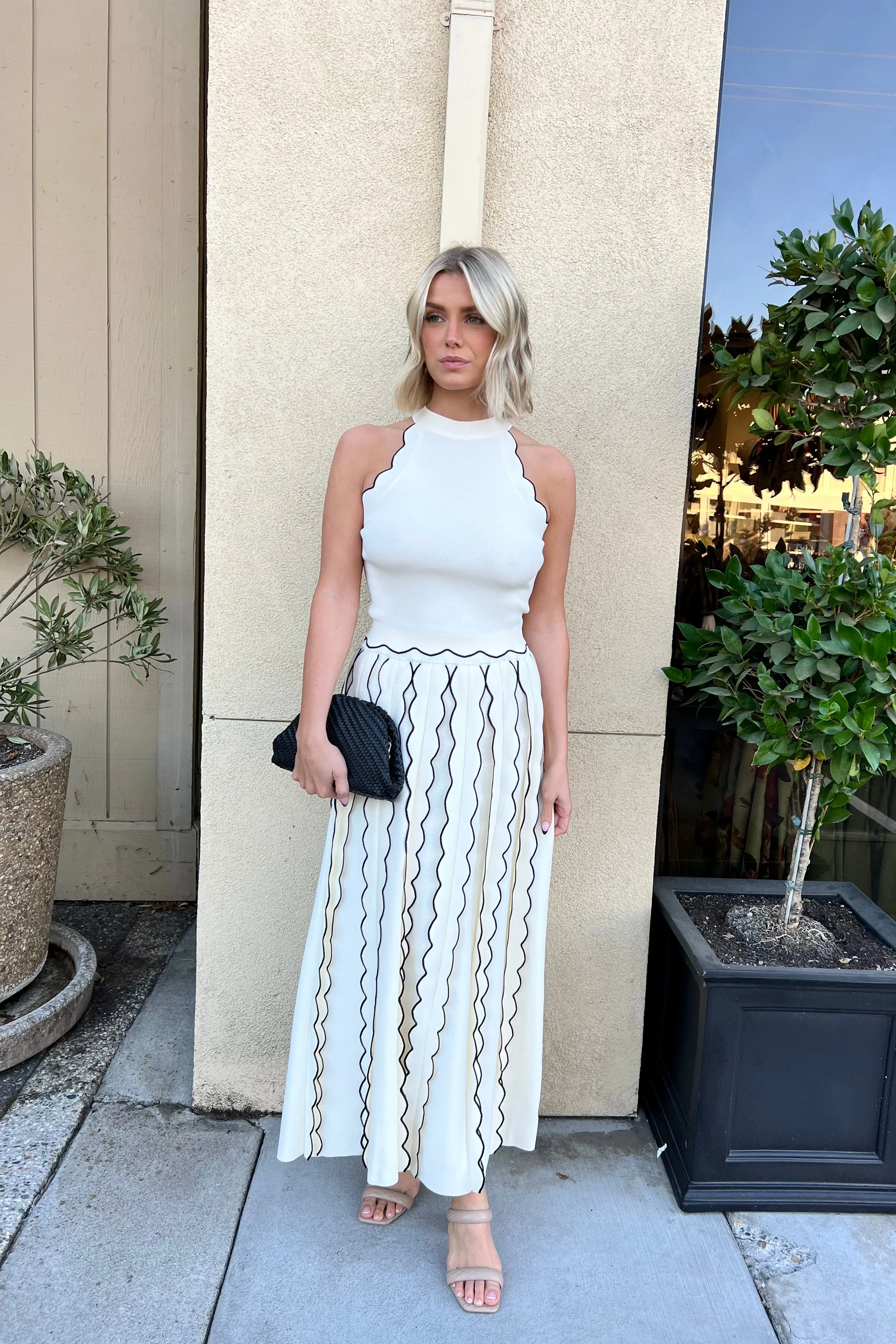 AMBERLY IVORY KNIT TOP