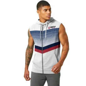 American Flag White Sleeveless Pullover & Zip Hoodie