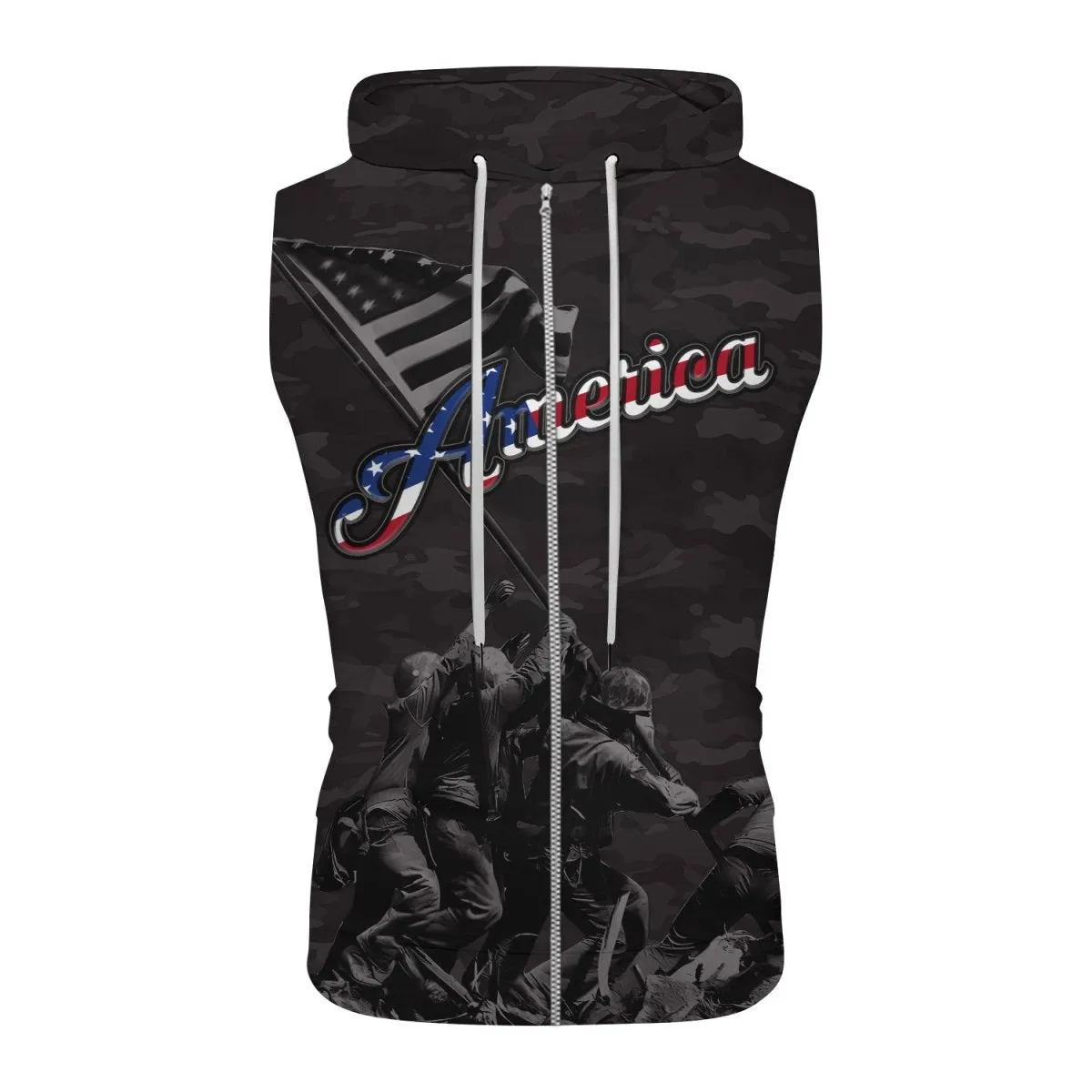 American Independence Day Sleeveless Pullover & Zip Hoodie