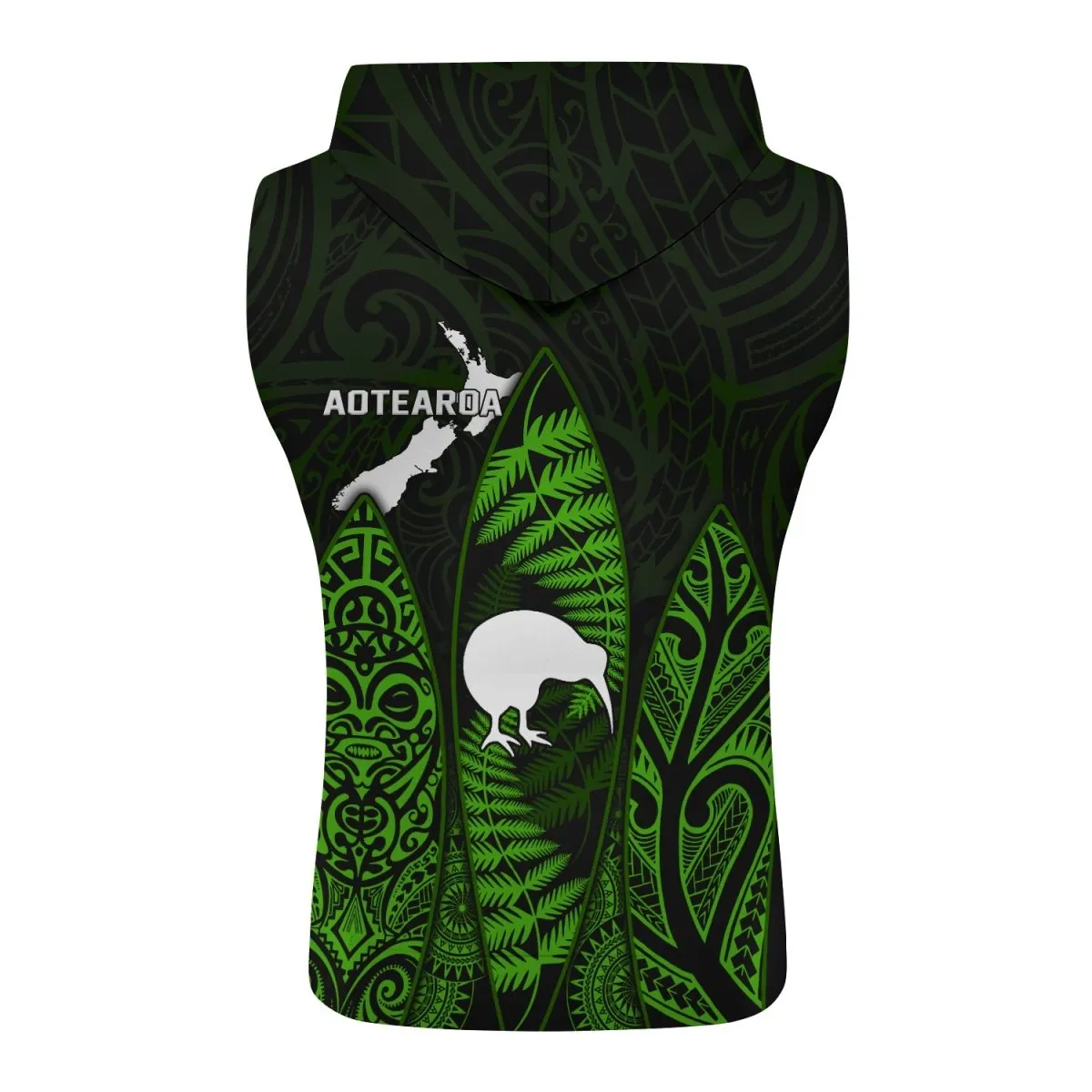 Aotearoa Kiwi Bird Sleeveless Pullover & Zip Hoodie