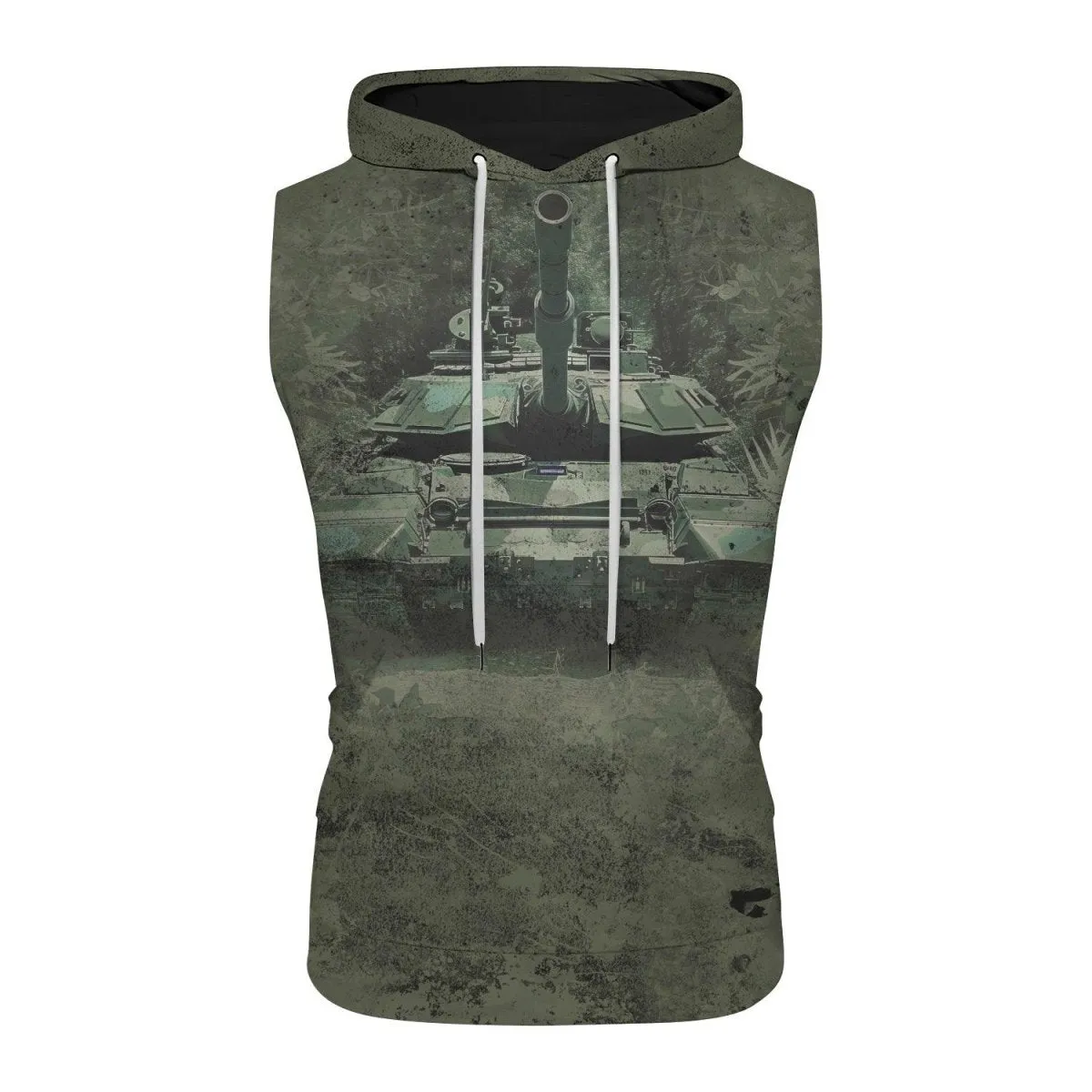 Army Camo Sleeveless Pullover & Zip Hoodie