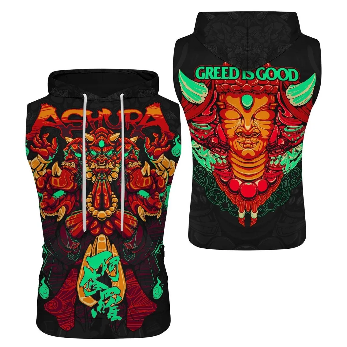 Ashura Sleeveless Pullover & Zip Hoodie