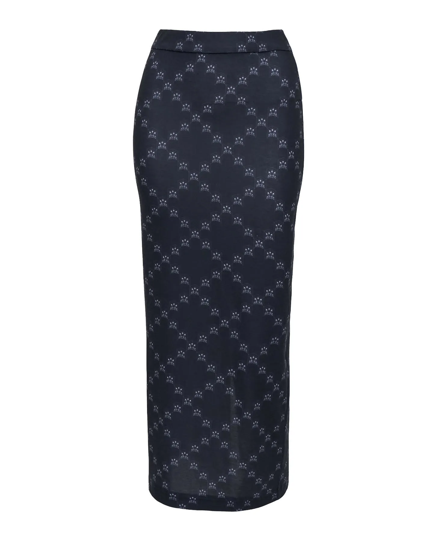 Ban-Doh Dot Matrix Print Bodycon Maxi Skirt