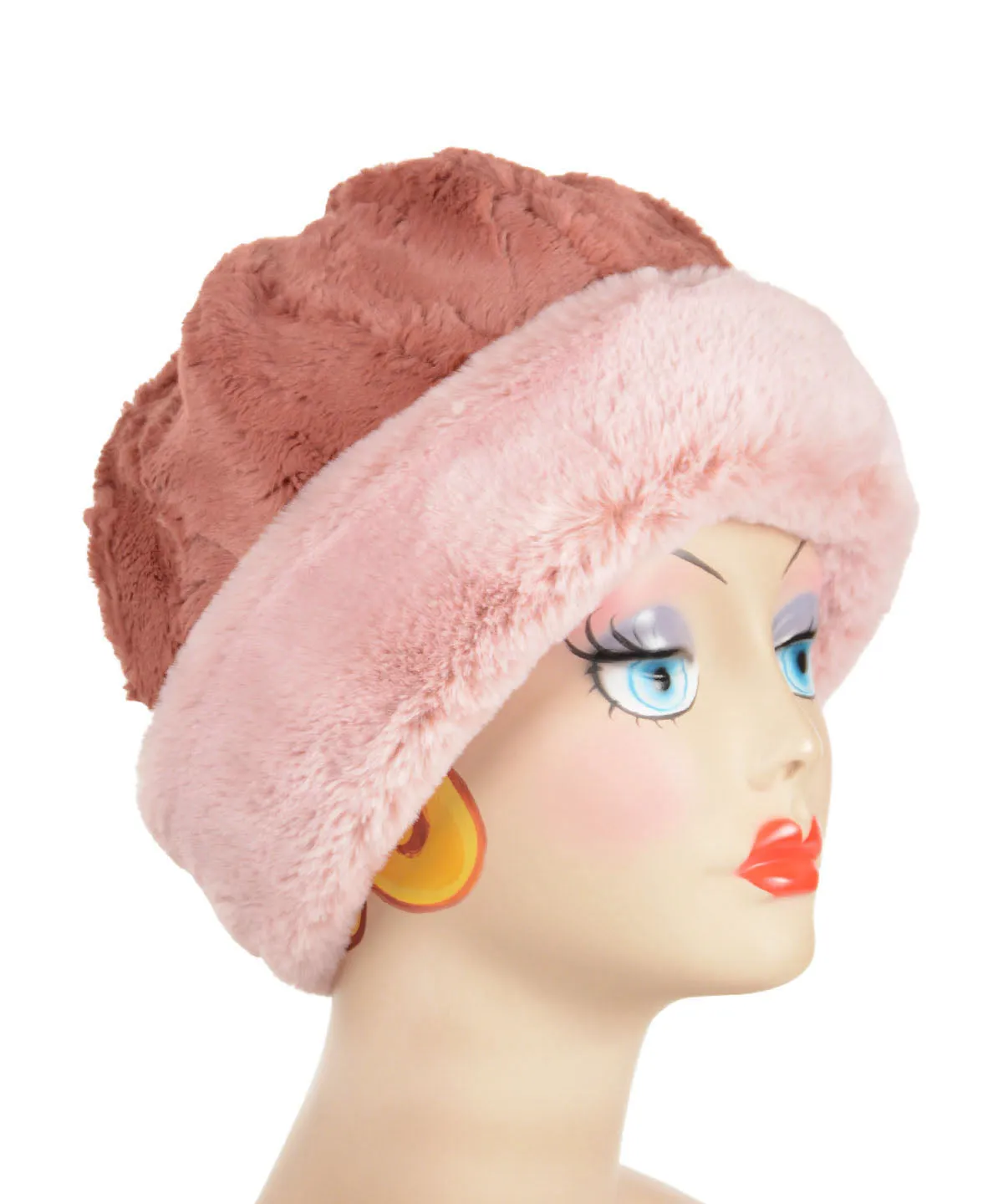 Beanie Hat, Reversible - Frosted Faux Furs