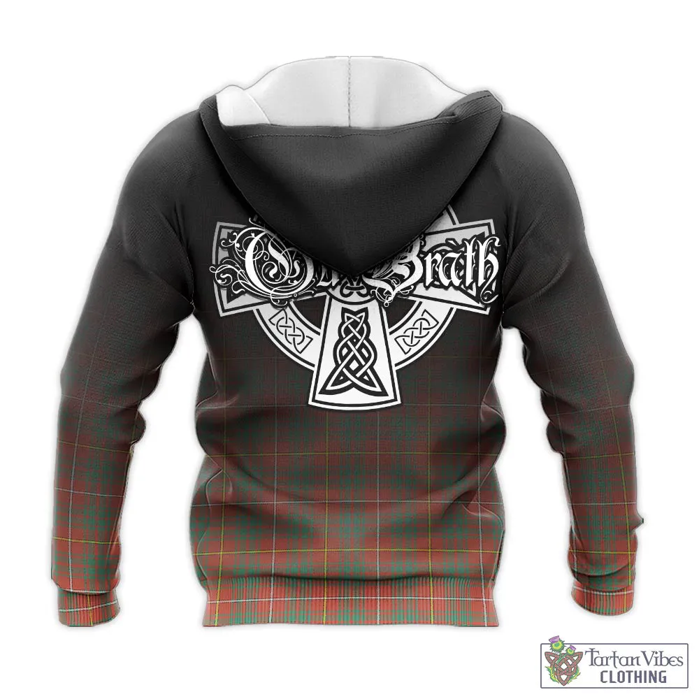 Bruce Ancient Tartan Knitted Hoodie Featuring Alba Gu Brath Family Crest Celtic Inspired