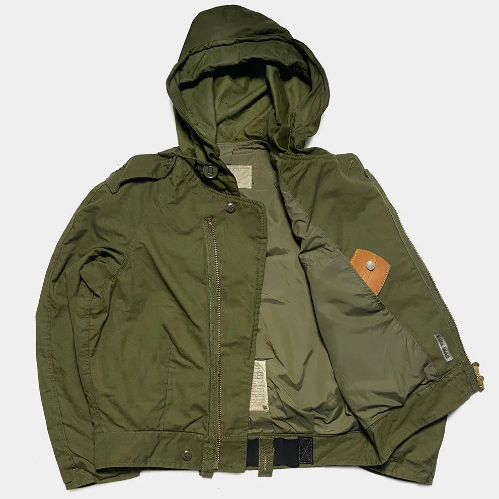 BZEN J4R TANKER- RECYCLED USED CANADIAN ARMY TANKER JACKET FROM 1970-1990- OLIVE GREEN