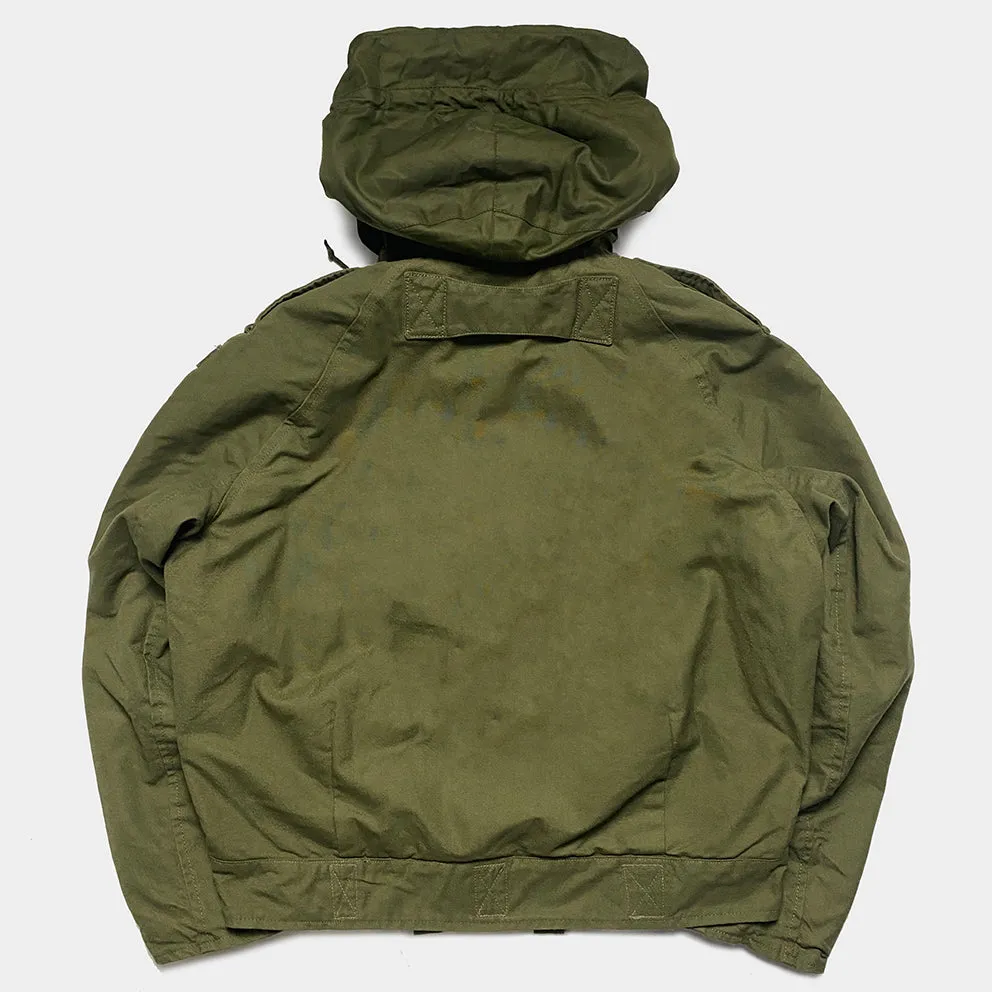 BZEN J4R TANKER- RECYCLED USED CANADIAN ARMY TANKER JACKET FROM 1970-1990- OLIVE GREEN