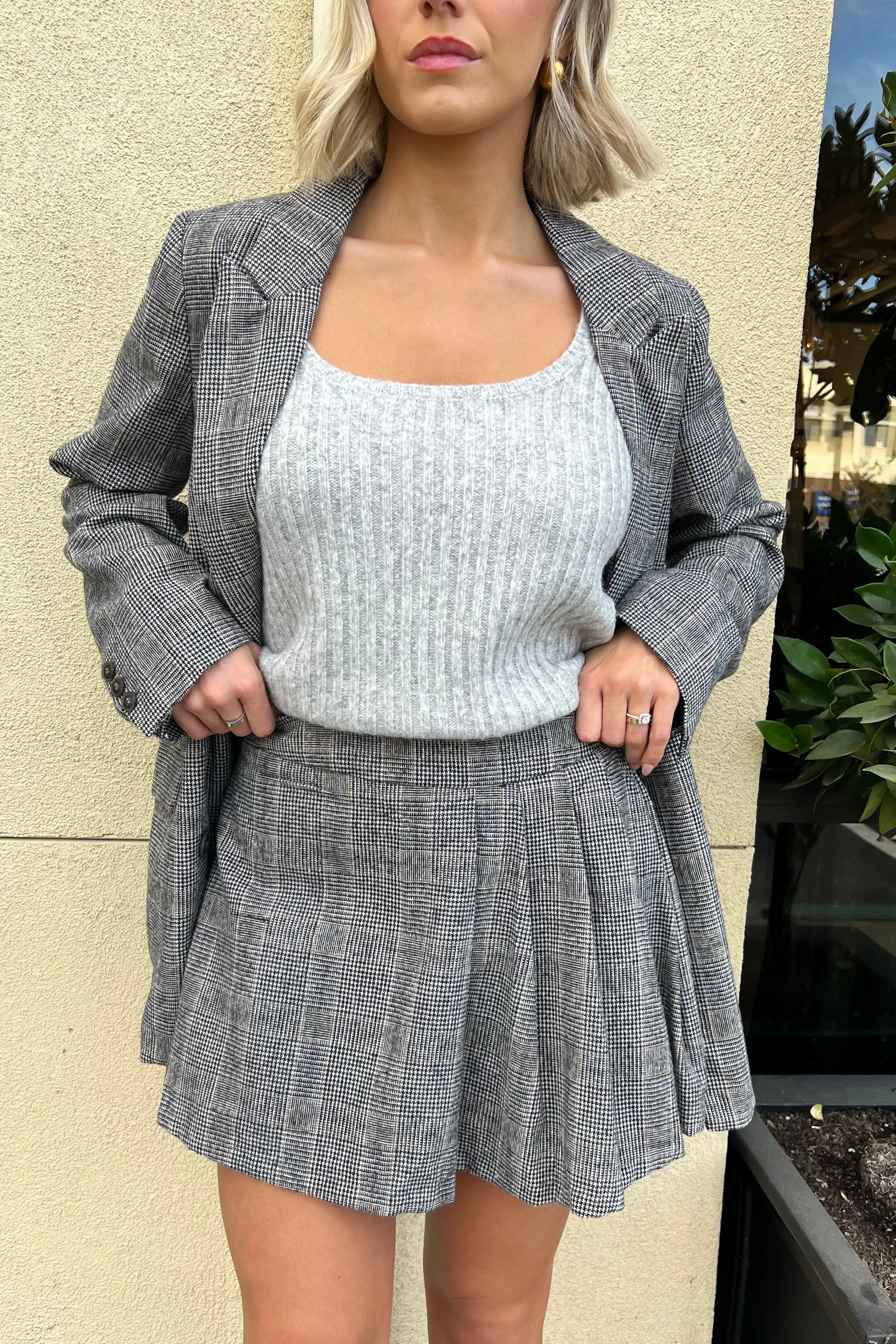 CAMBRIDGE PLAID GREY BLAZER