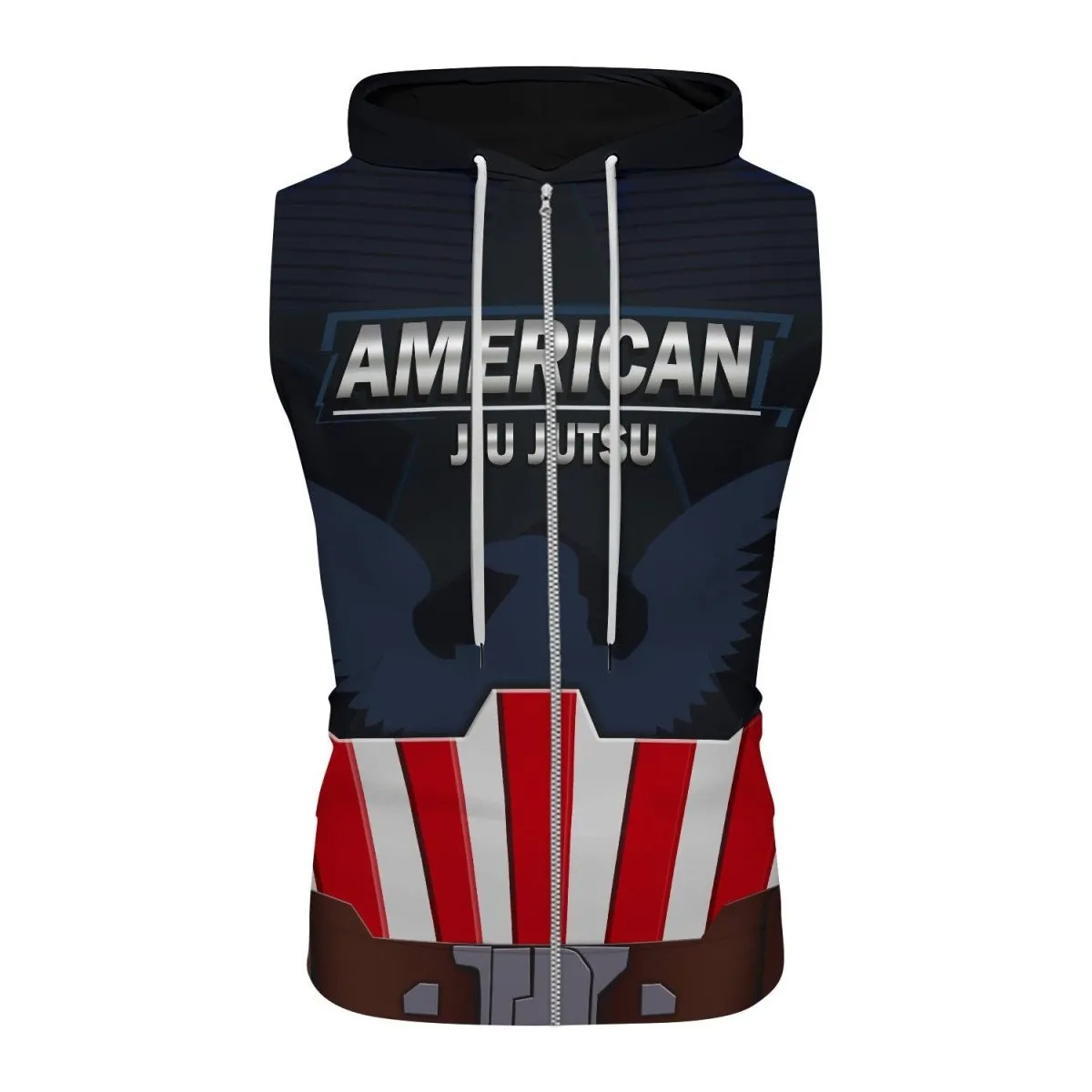 Captain American Sleeveless Pullover & Zip Hoodie