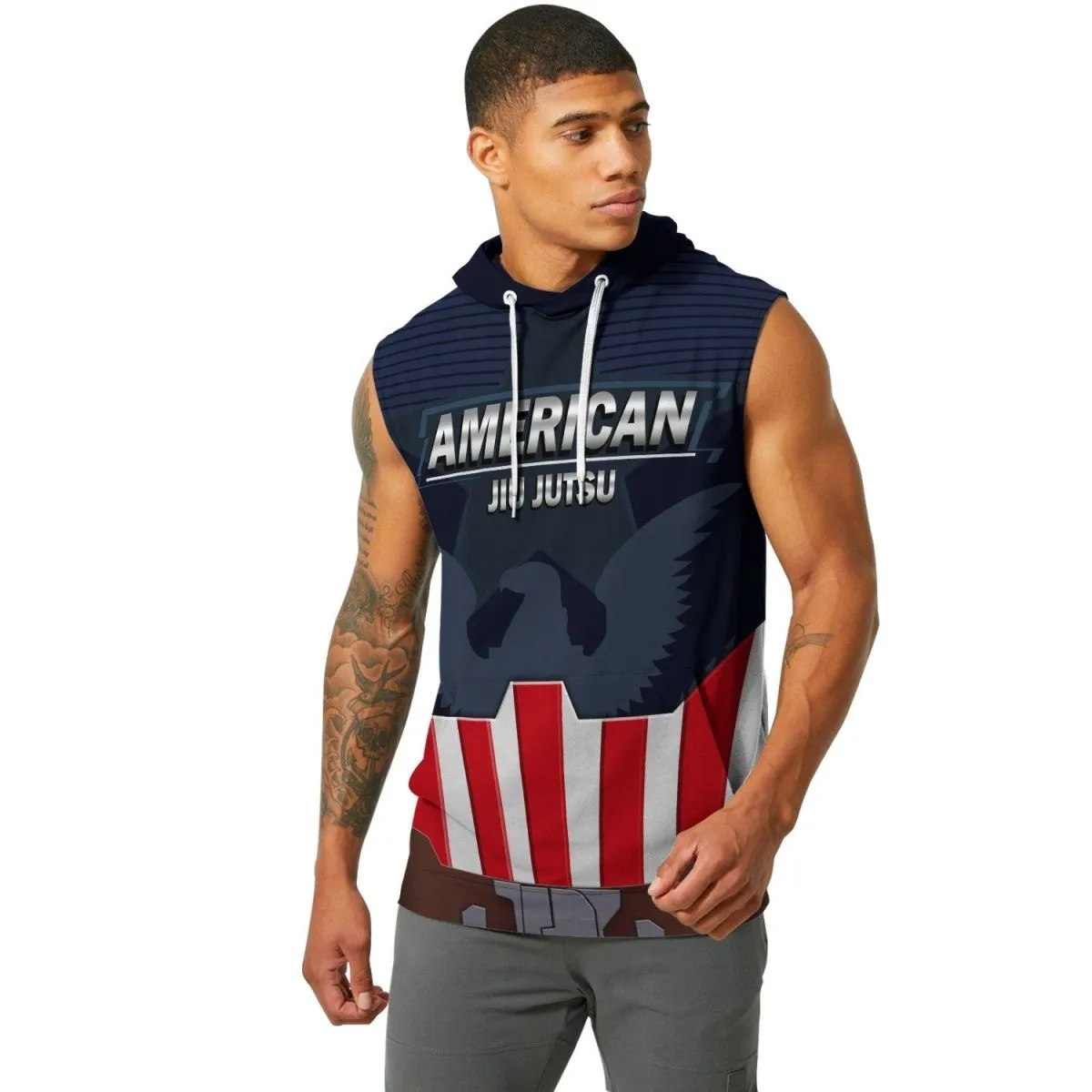 Captain American Sleeveless Pullover & Zip Hoodie