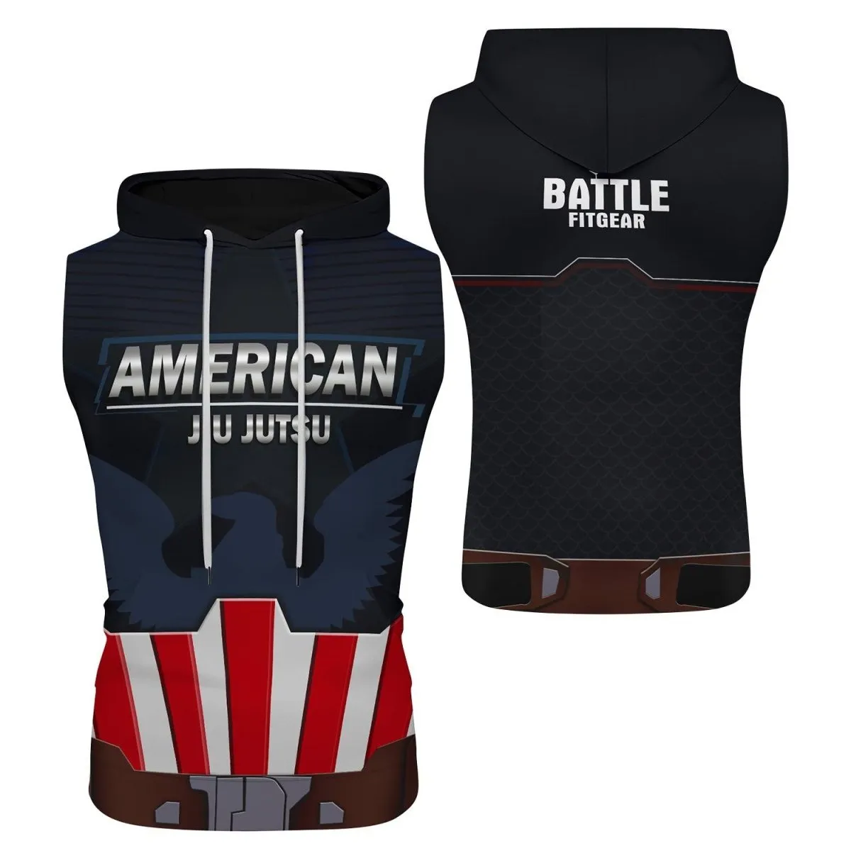 Captain American Sleeveless Pullover & Zip Hoodie
