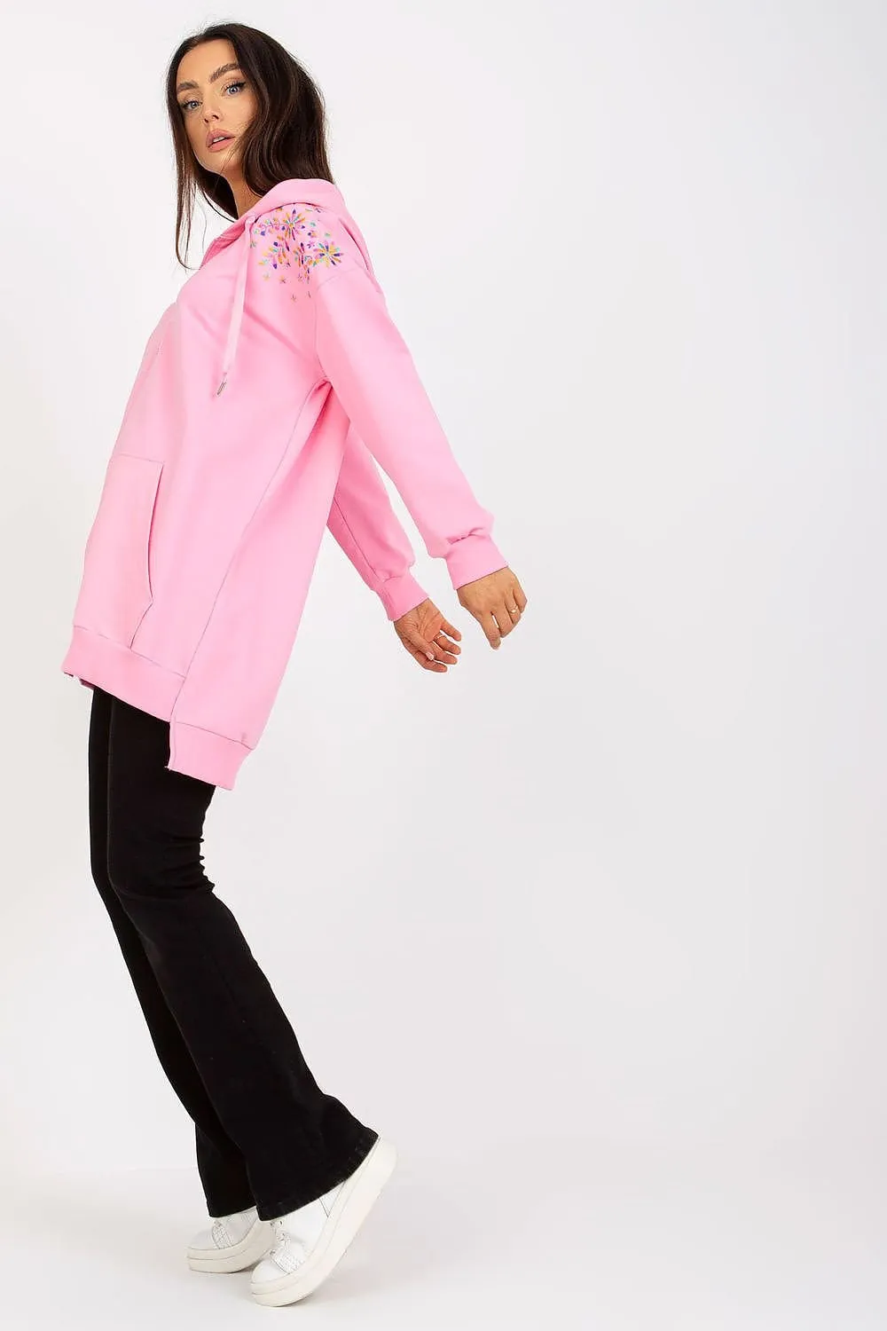 Chic Embroidered Parisian Zip-Up Hoodie for Modern Elegance
