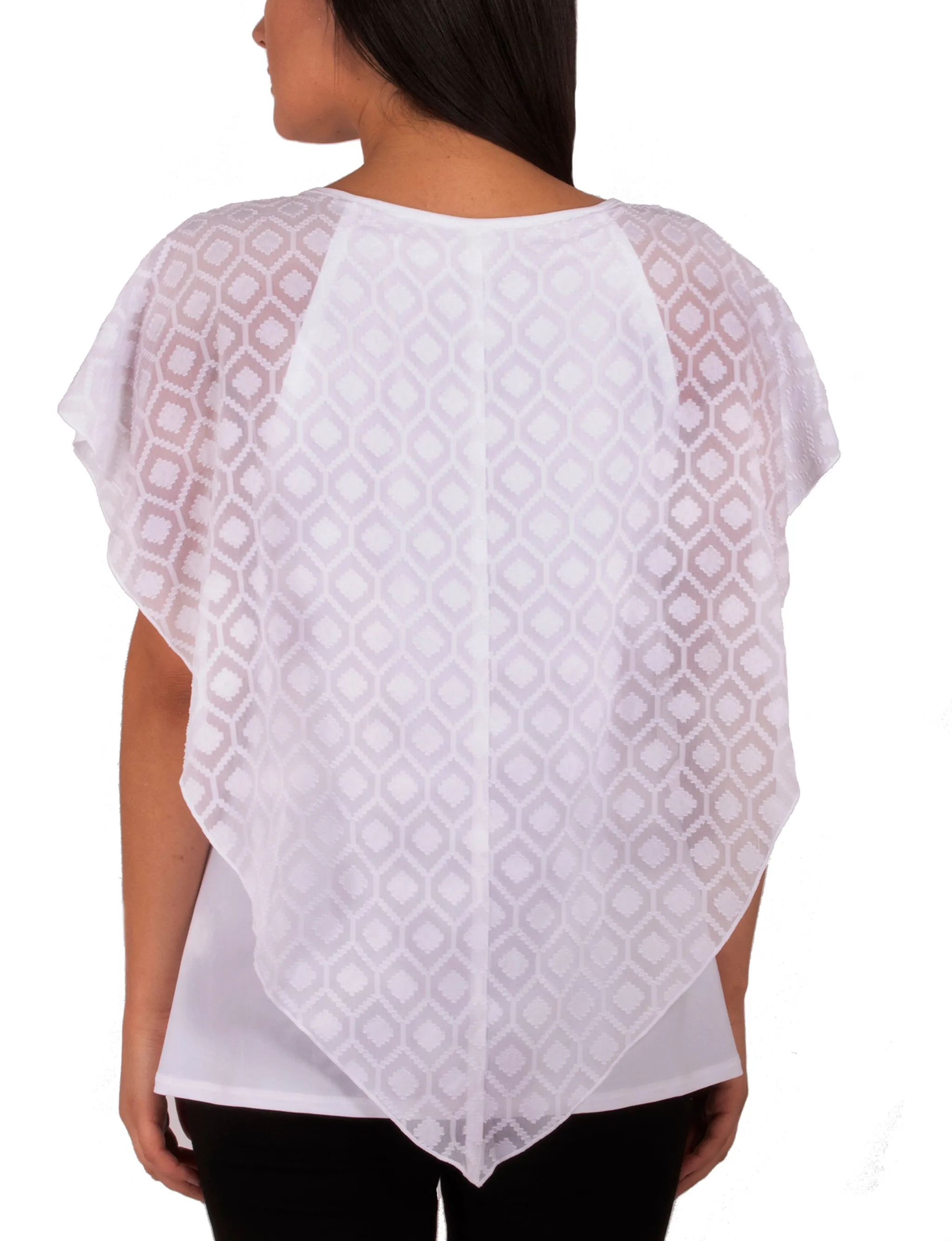 Clipdot Poncho Top With Hardware