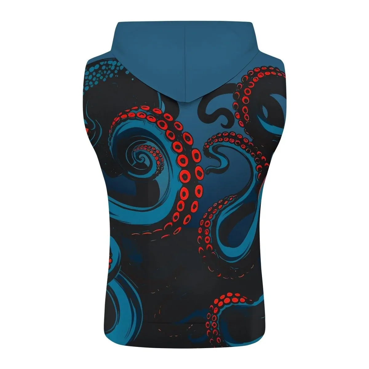 Dark Sea Octopus Sleeveless Pullover & Zip Hoodie