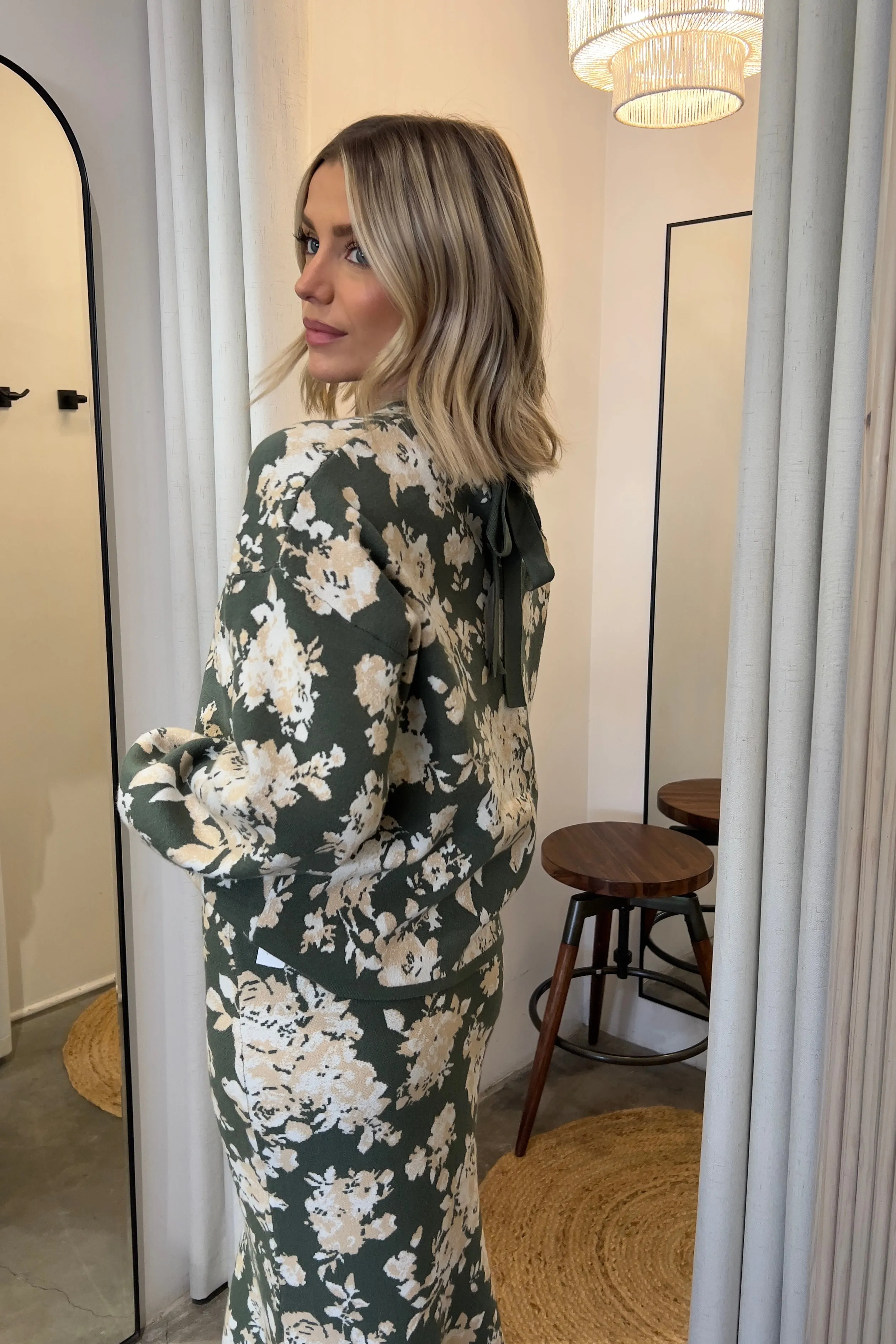 DOWEN JACQUARD FLORAL SWEATER