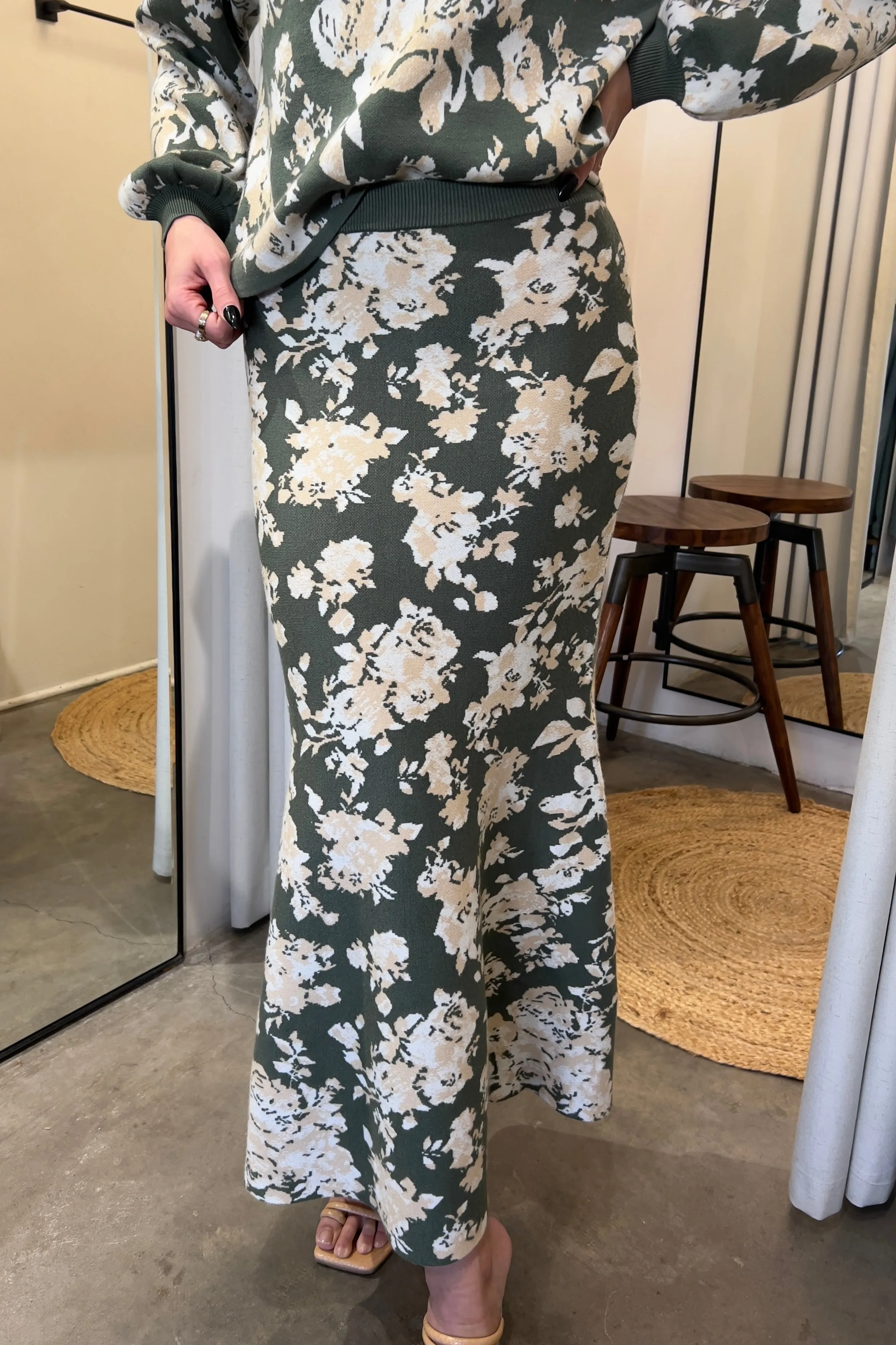 DOWEN JACQUARD FLORAL SWEATER