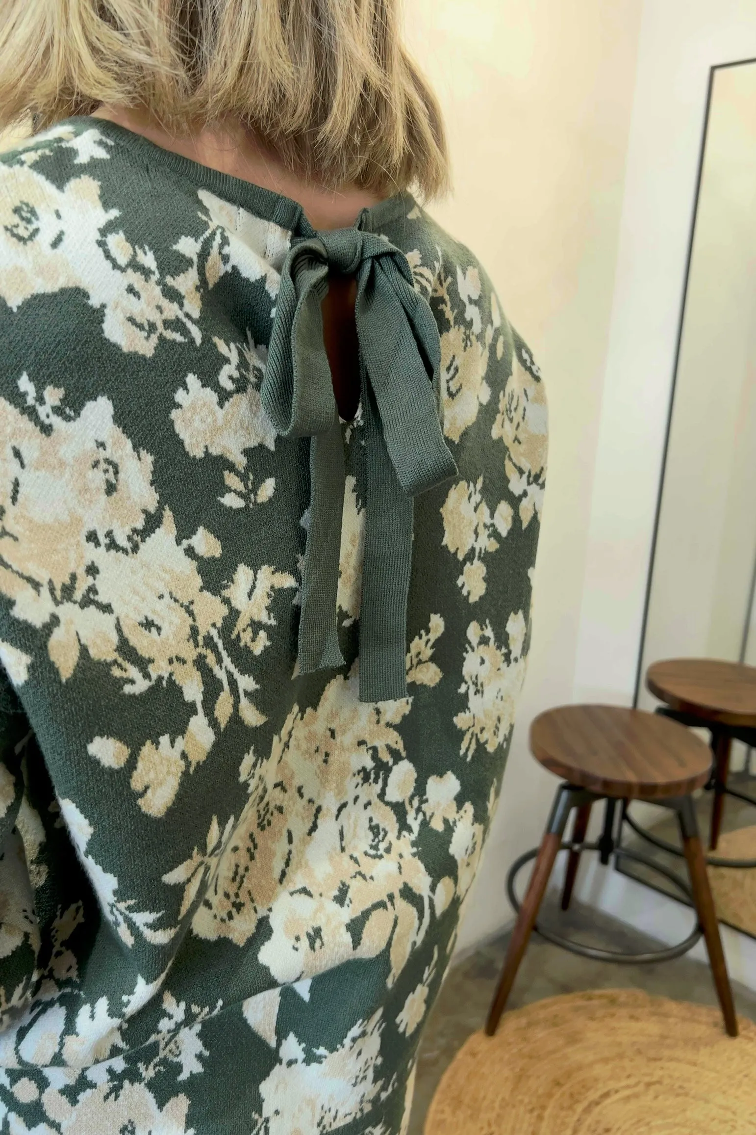 DOWEN JACQUARD FLORAL SWEATER