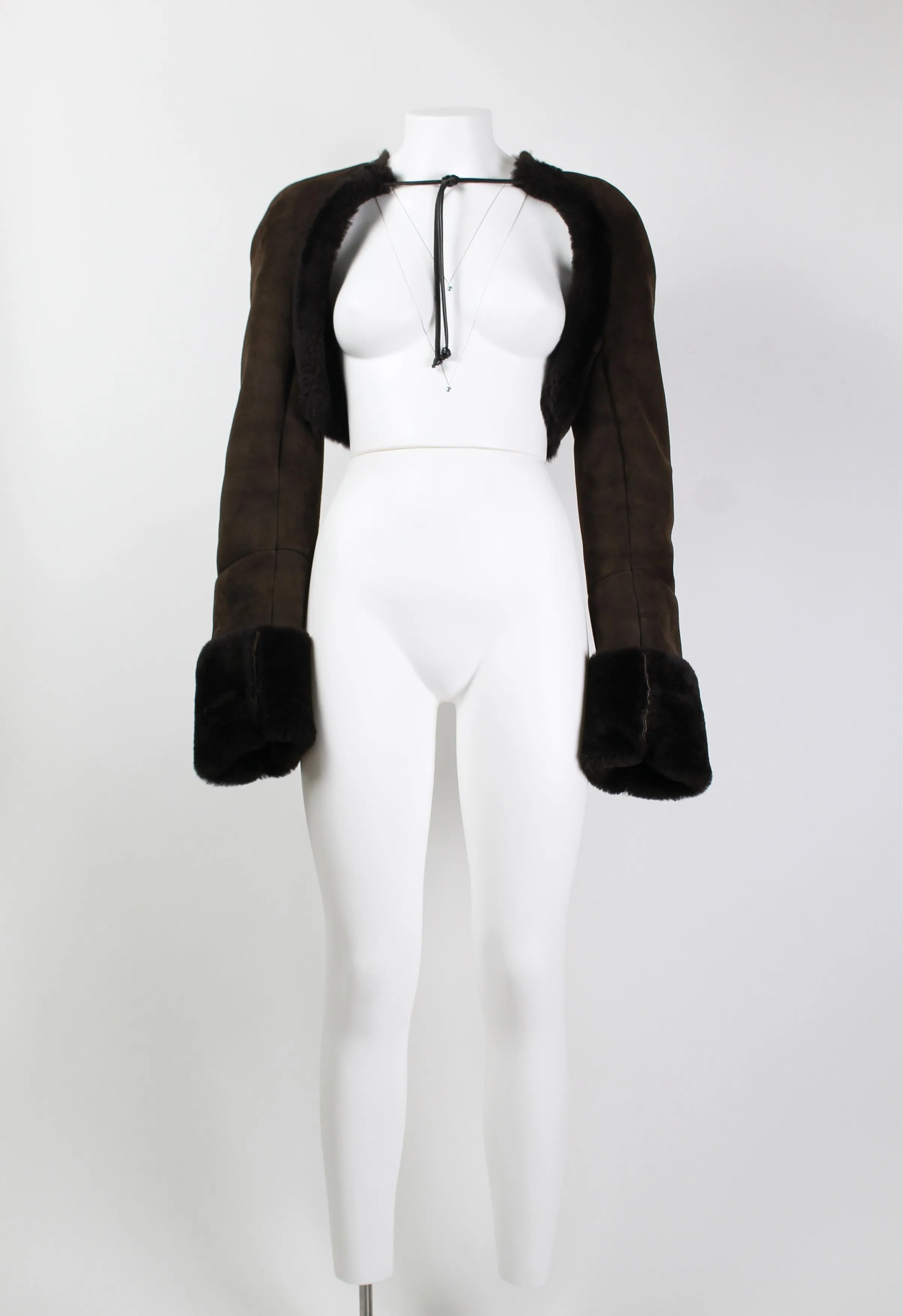 DRIES VAN NOTEN FW 1998 SHEARLING BOLERO