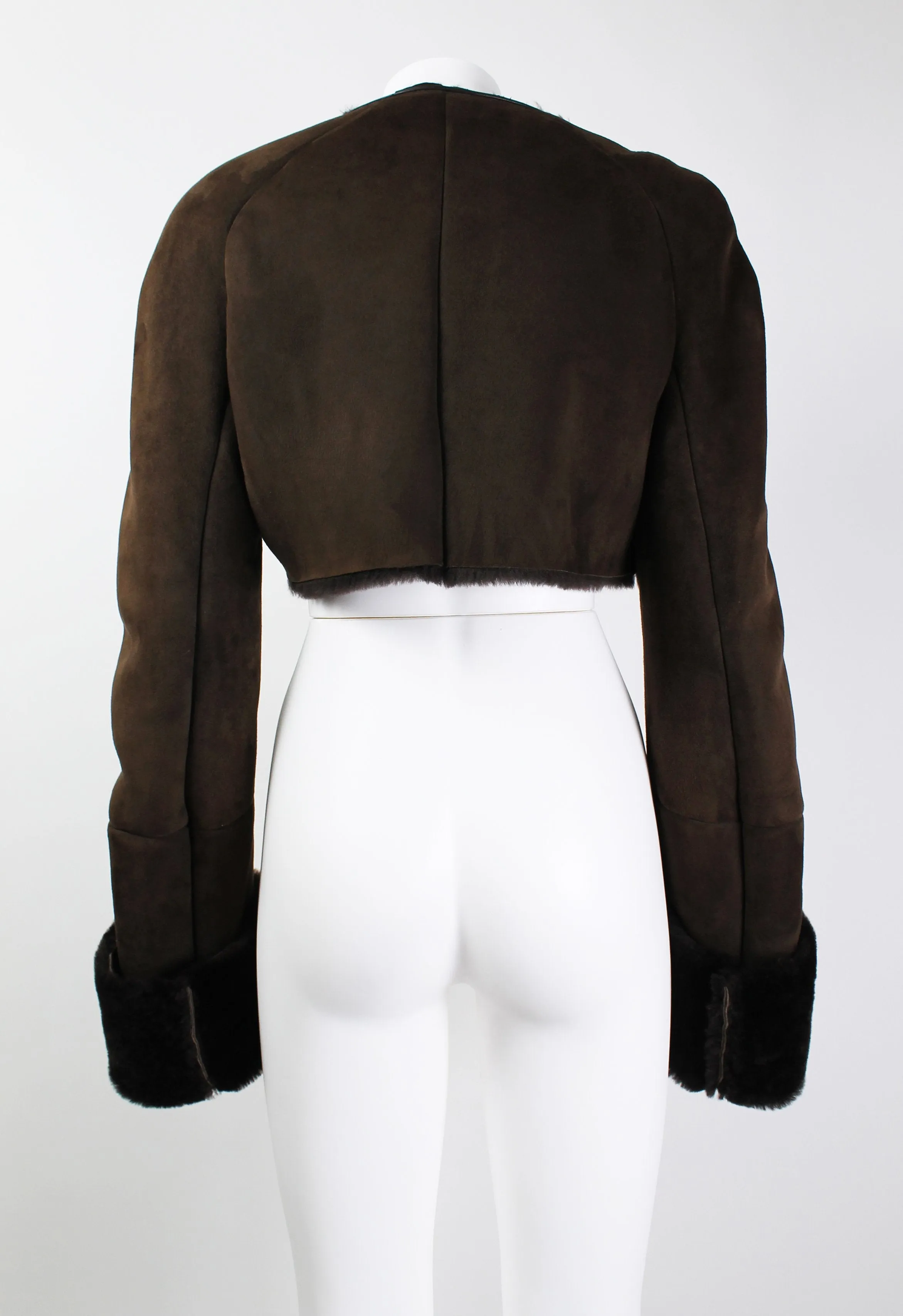 DRIES VAN NOTEN FW 1998 SHEARLING BOLERO