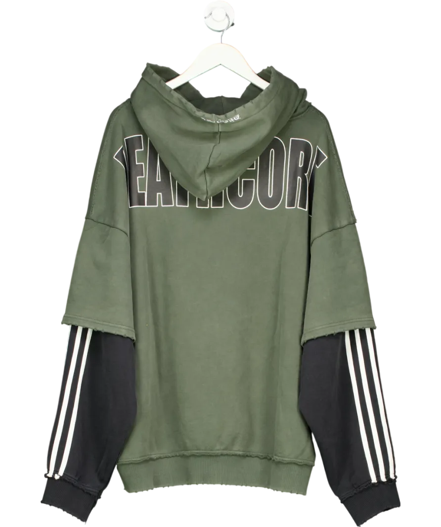 Dropdead Green Deathcore Layered Hoodie UK XXL