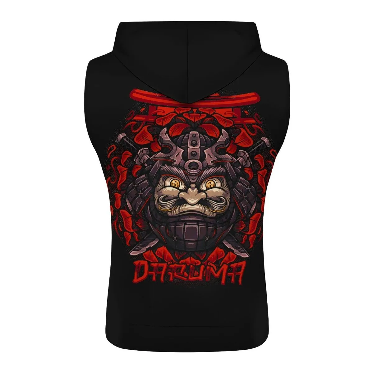 Japanese Daruma Sleeveless Pullover & Zip Hoodie