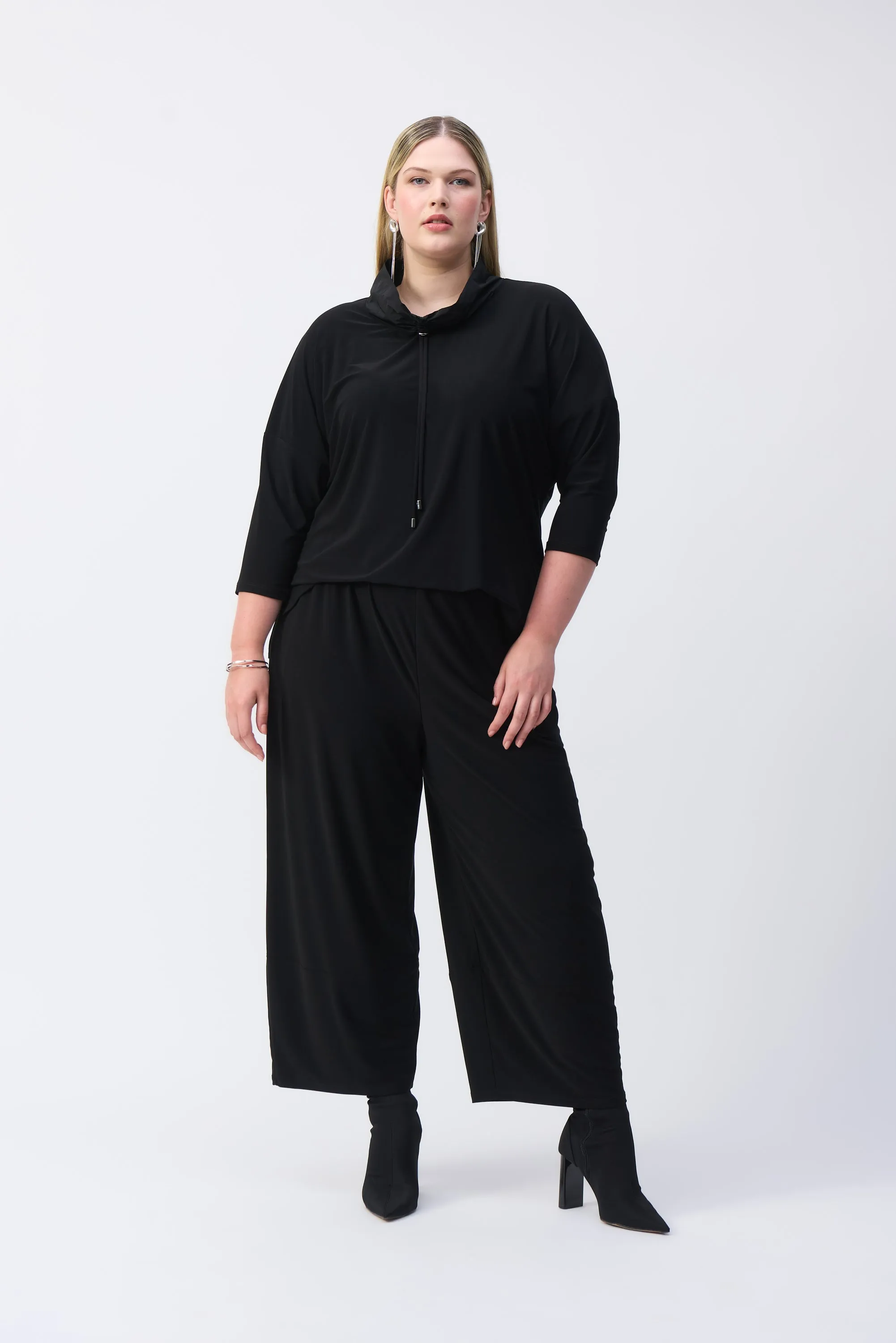 Joseph Ribkoff Silky Knit Cropped Jumpsuit