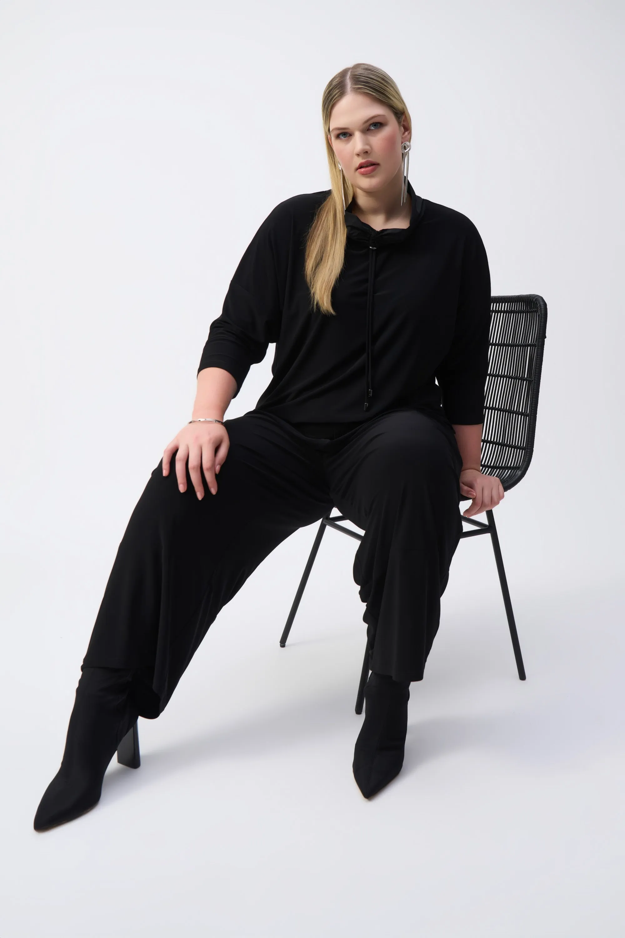 Joseph Ribkoff Silky Knit Cropped Jumpsuit