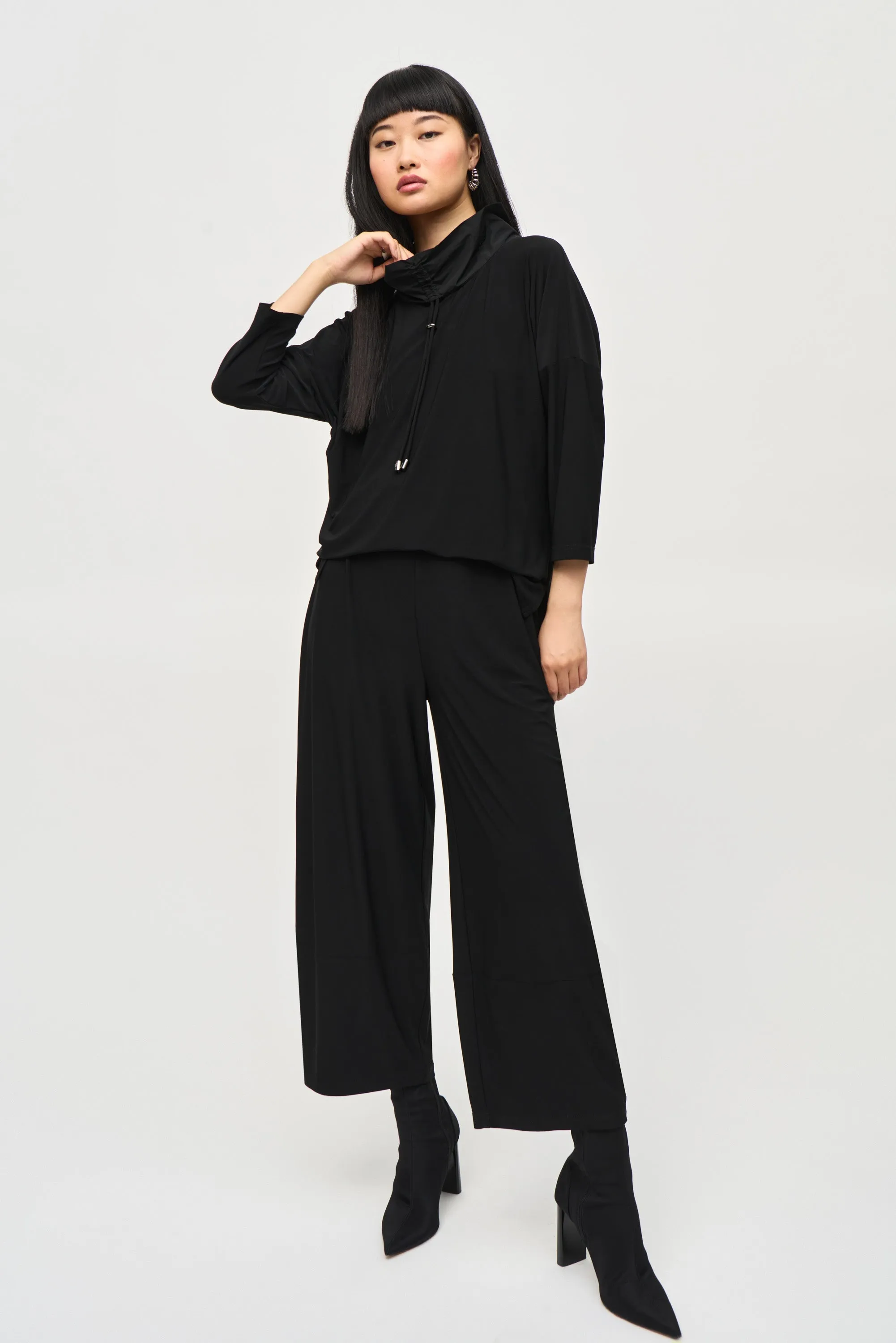 Joseph Ribkoff Silky Knit Cropped Jumpsuit