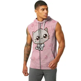 Kimeora Pink Sleeveless Pullover & Zip Hoodie