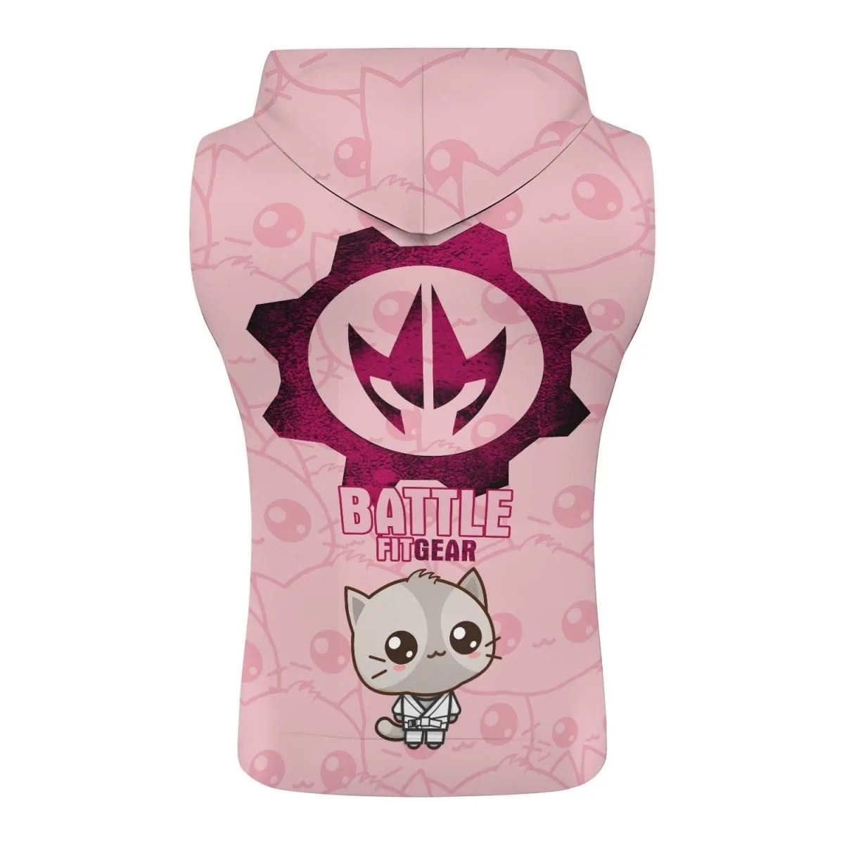 Kimeora Pink Sleeveless Pullover & Zip Hoodie