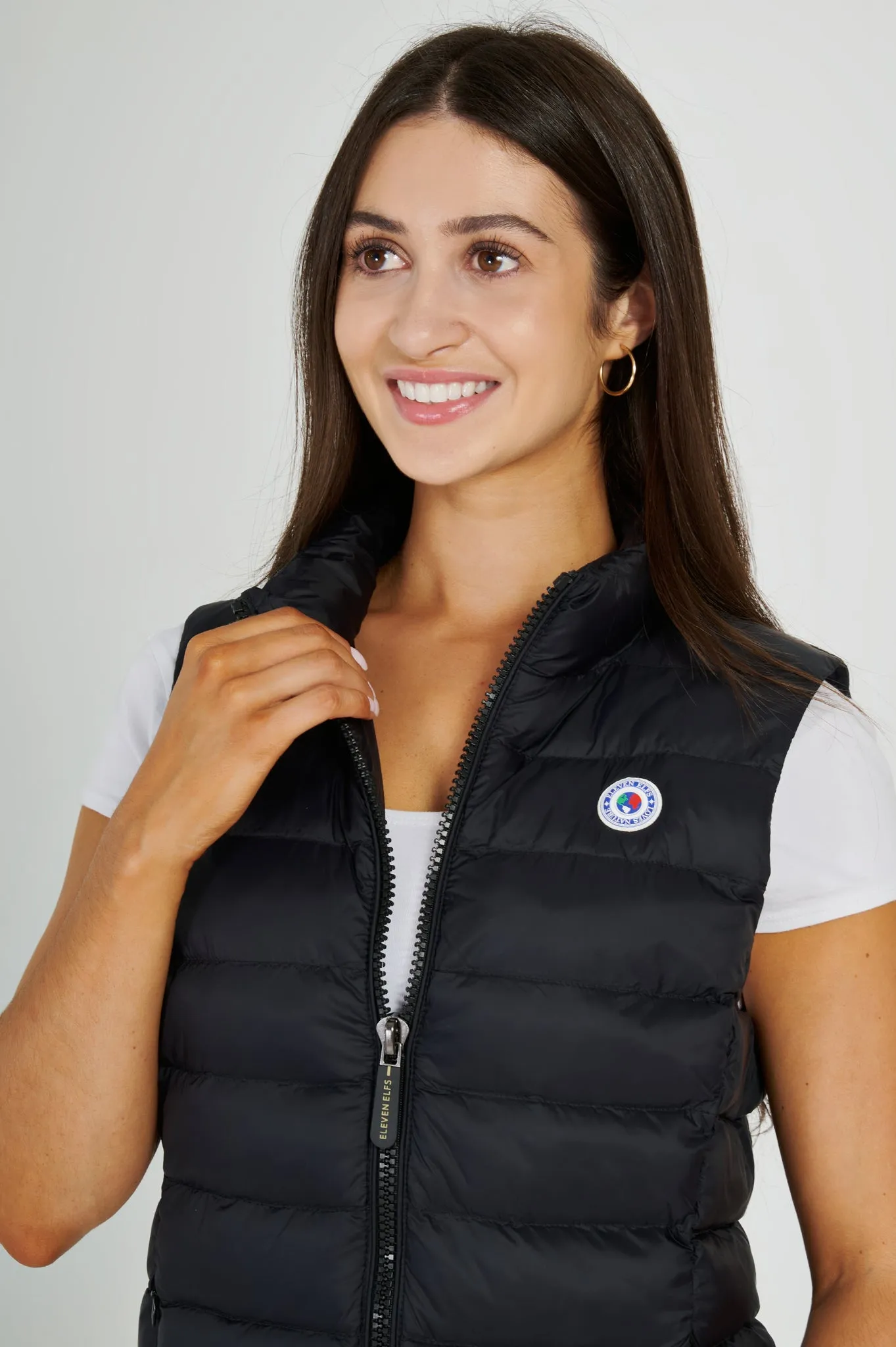 Melian Short Vegan Down Vest | Black