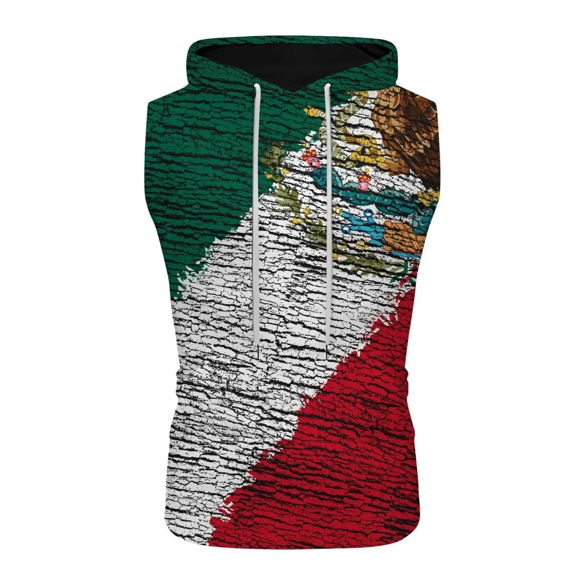 Mexico Flag Sleeveless Pullover & Zip Hoodie