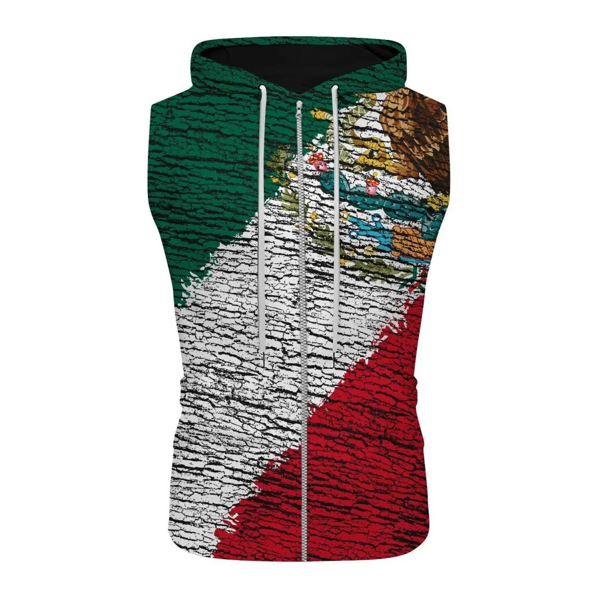 Mexico Flag Sleeveless Pullover & Zip Hoodie