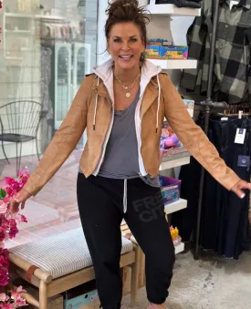 Molly Leather Jacket Au Lait