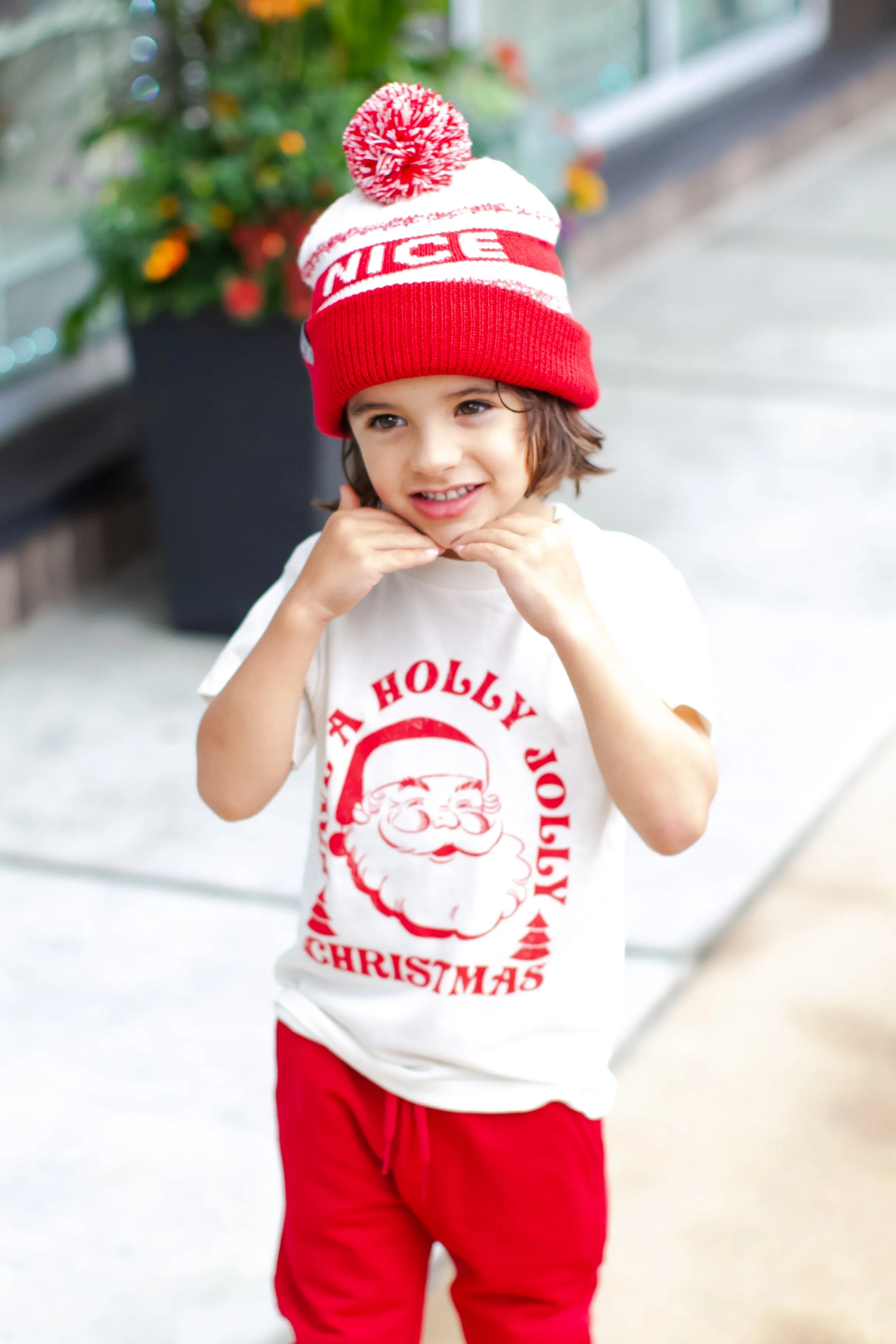 Naughty or Nice - Reversible Beanie in Red