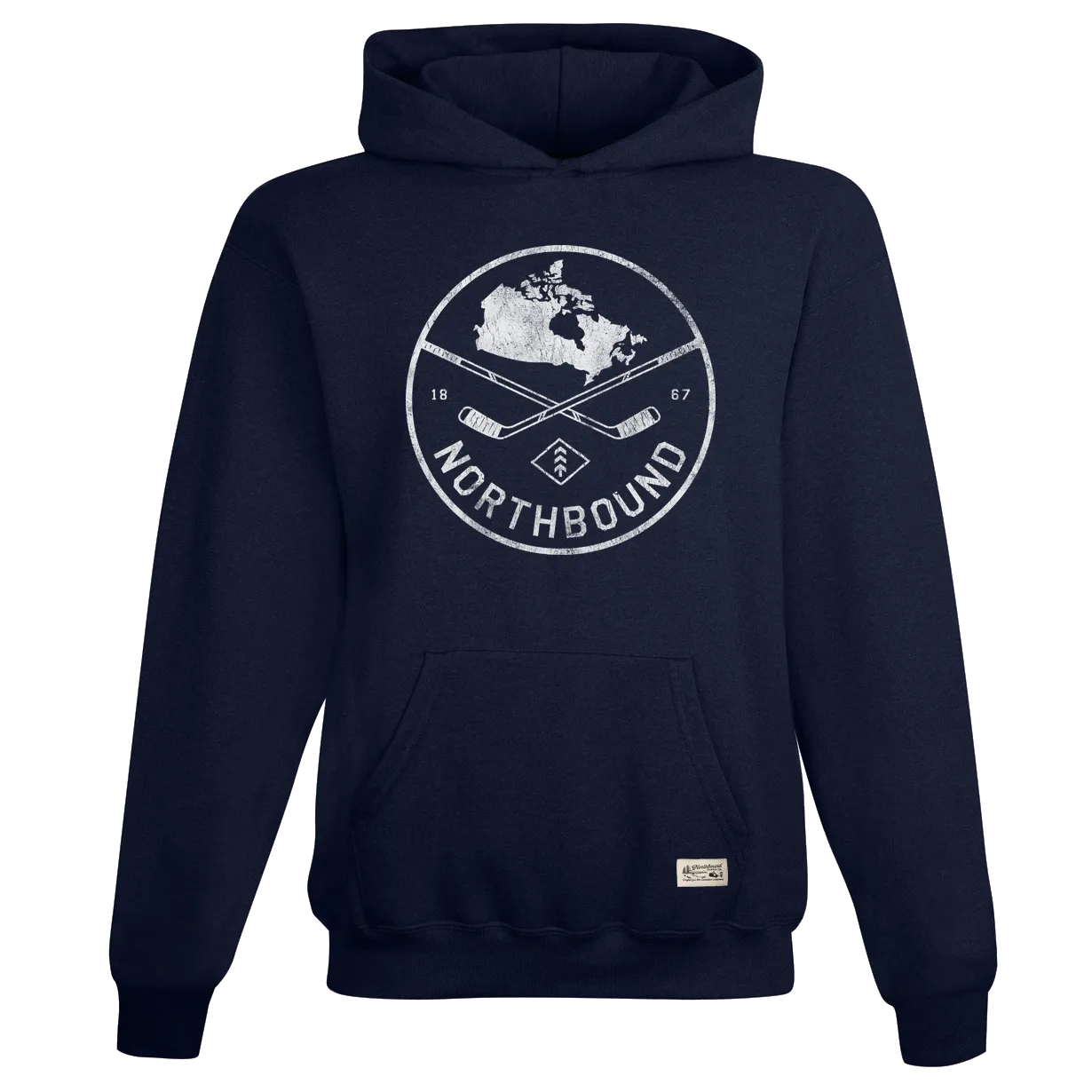 Northbound Boys Navy Heather Hockey Division Pullover Hoodie