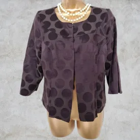 Phase Eight Brown Cotton Lined Cropped Jacket Bolero UK 10 US 6 EU 38