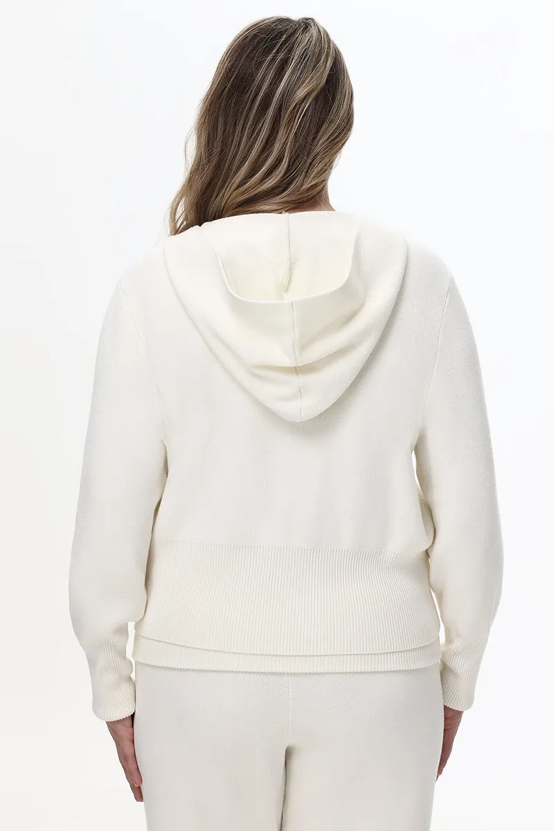 Plus-Size Small Bling Knit Cropped Jacket