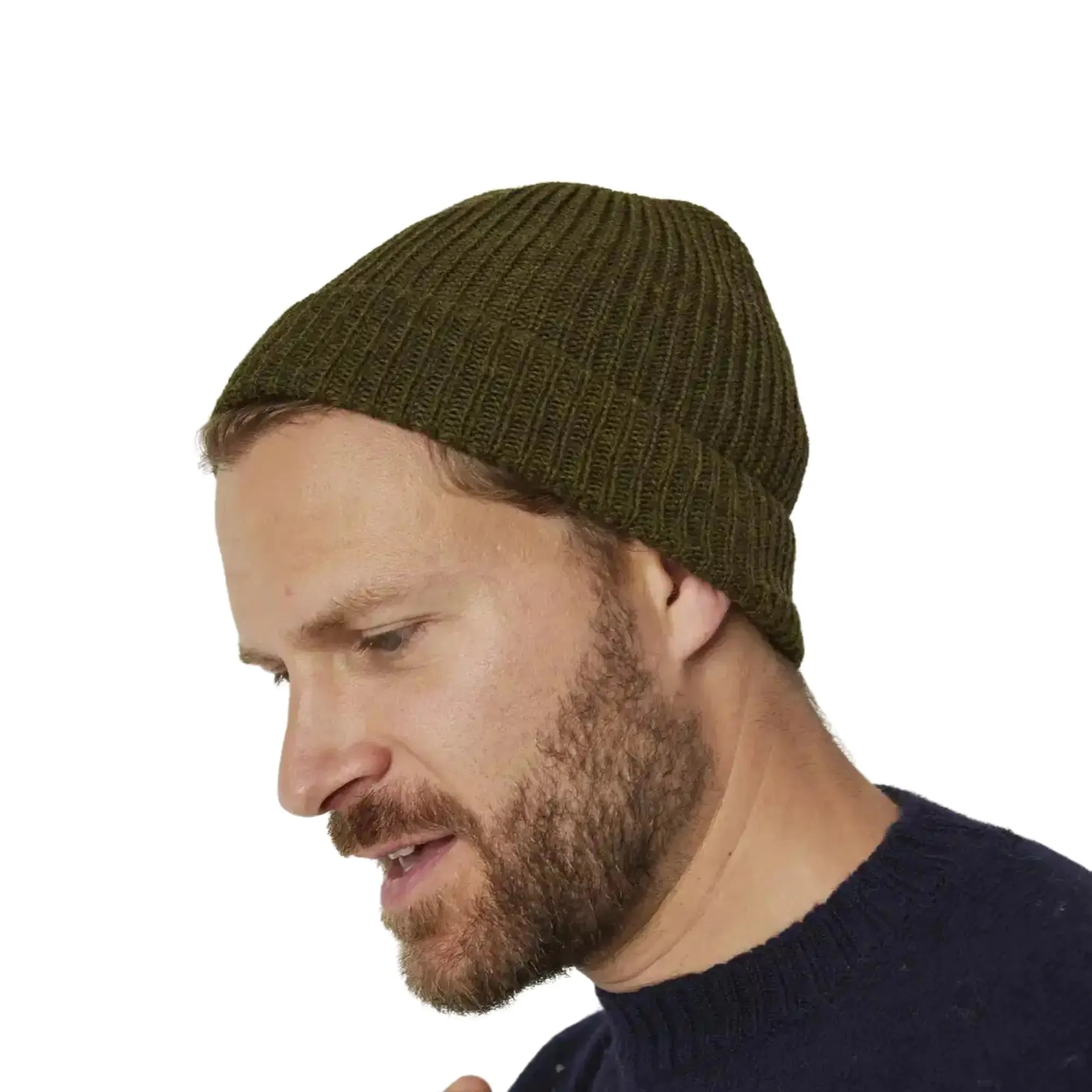 Porter Olive Ribbed Beanie