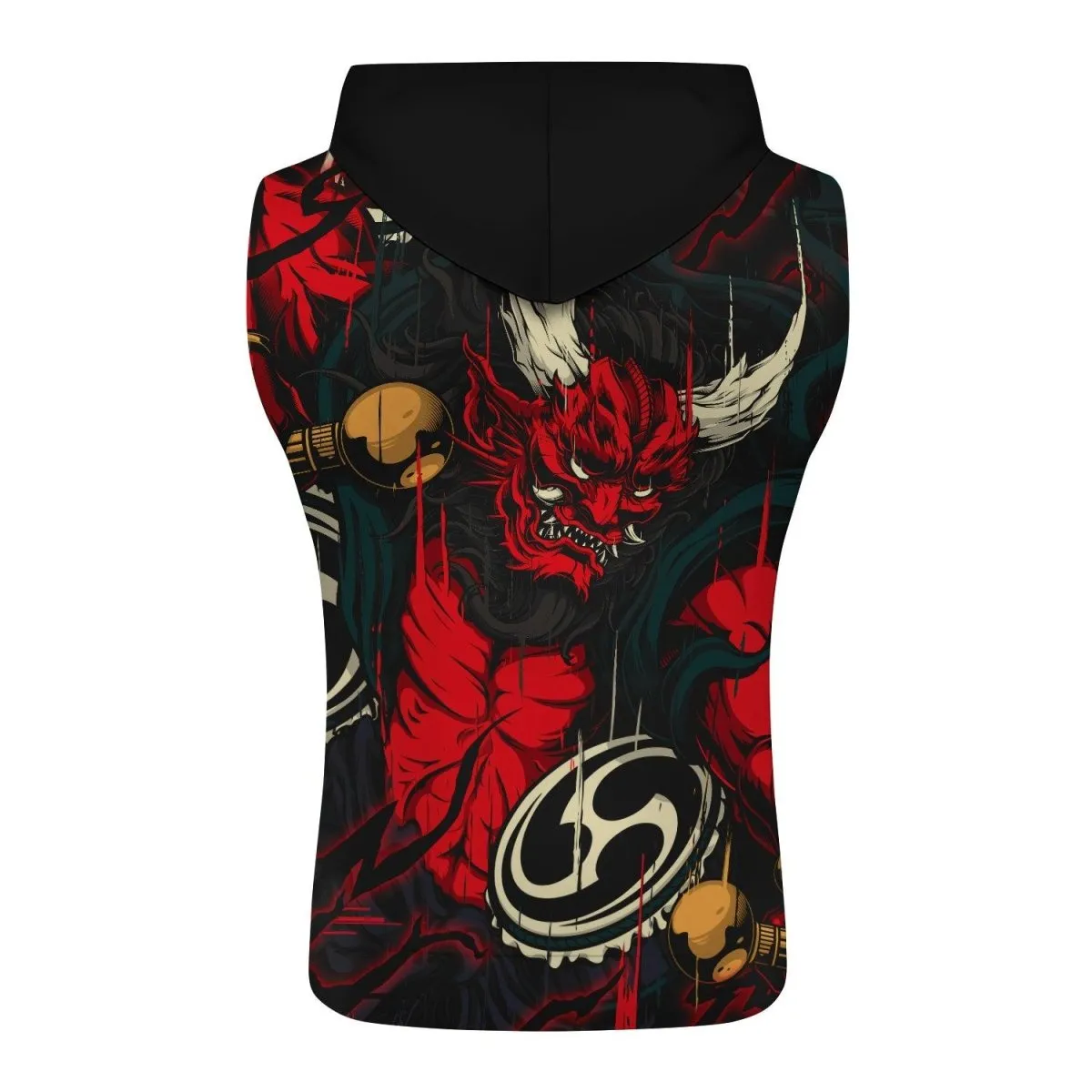 Raijin God Sleeveless Pullover & Zip Hoodie