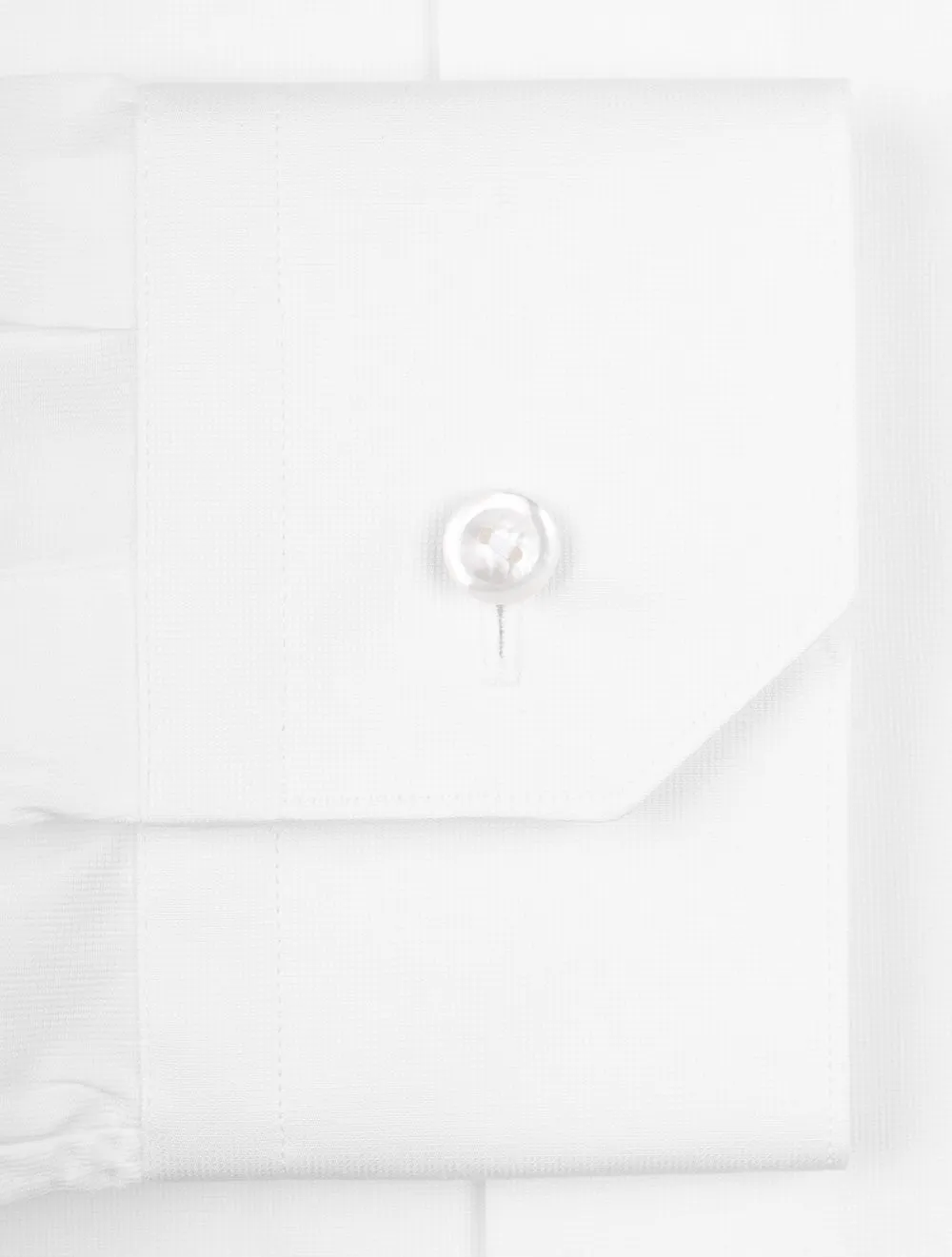 Slim Fit Fine Piqué Shirt White