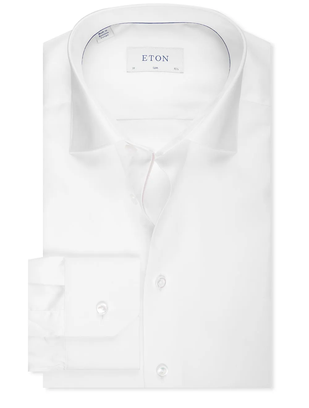 Slim Fit Fine Piqué Shirt White
