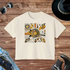 Sunshine Muscle Tee with Flowy Rolled Cuffs