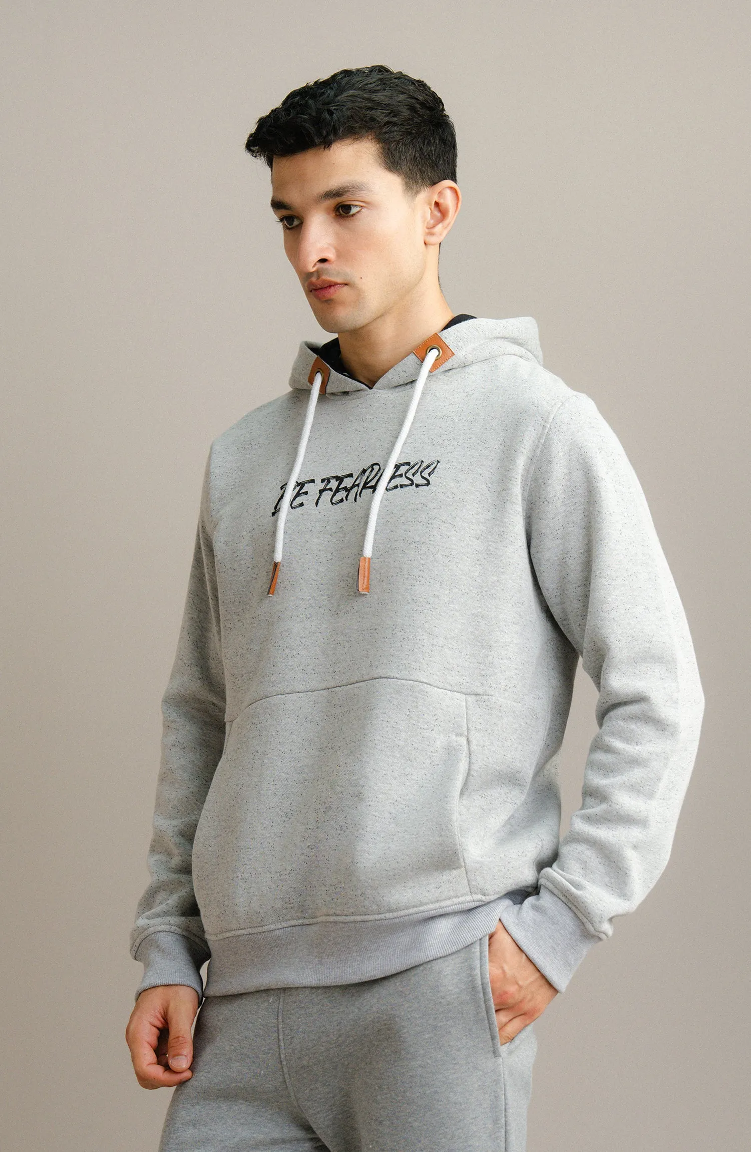 Textured Neps Pullover - Light Grey