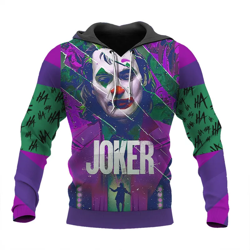 The Joker HaHaHa Green Purple Hoodie & Zip Hoodie