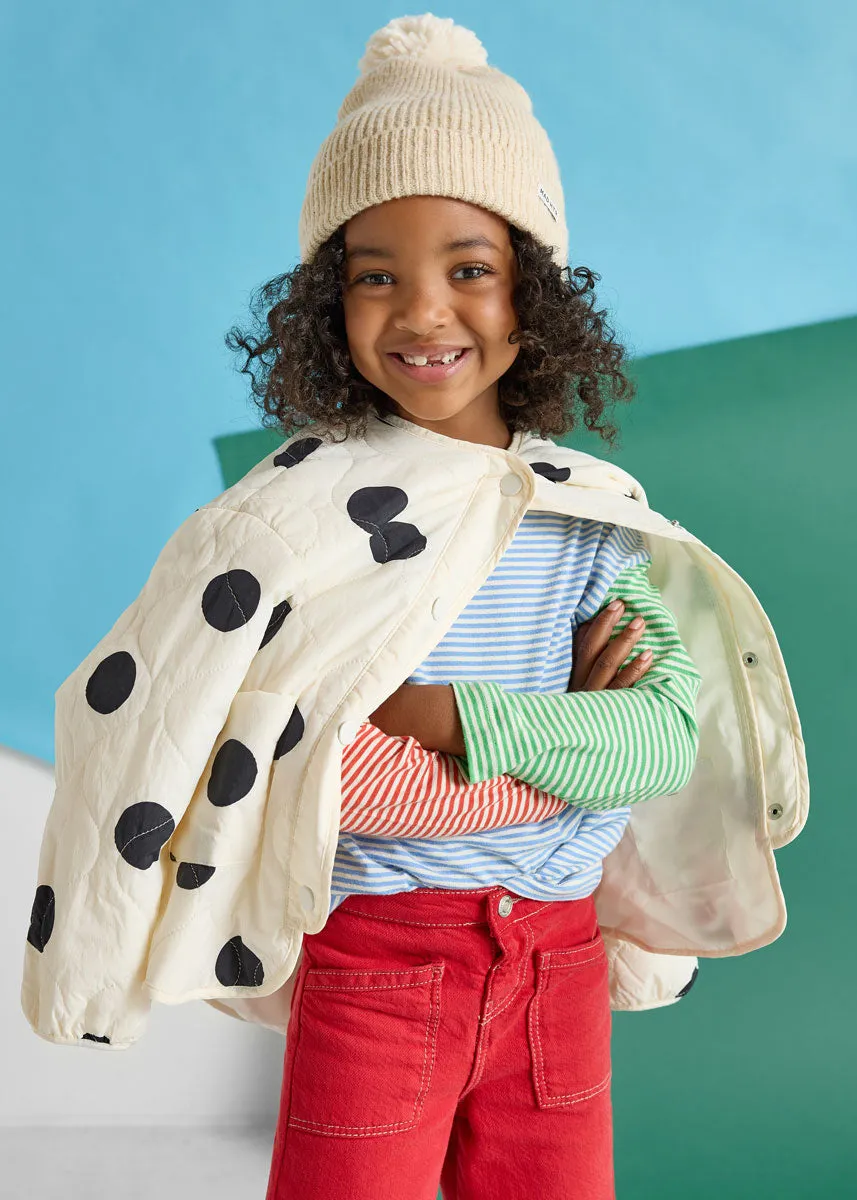 Toddler Mad Hatter Ribbed Knit Pom Beanie - Heather Oatmeal