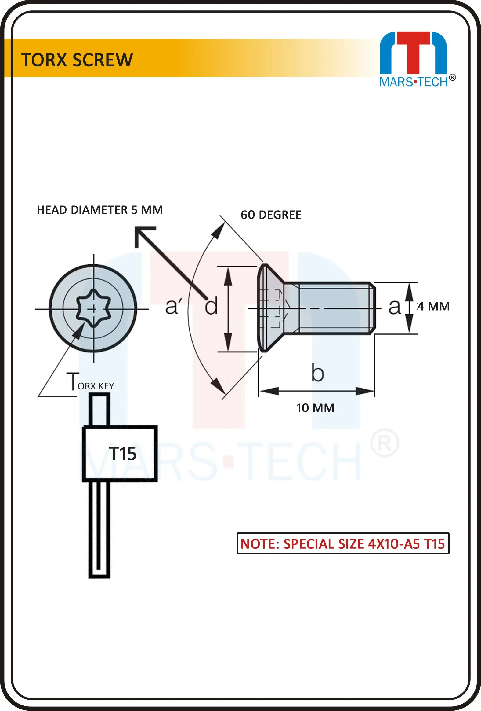 Torx Screw 4 MM T15  High Precision ( Pack Of 10 Pcs )