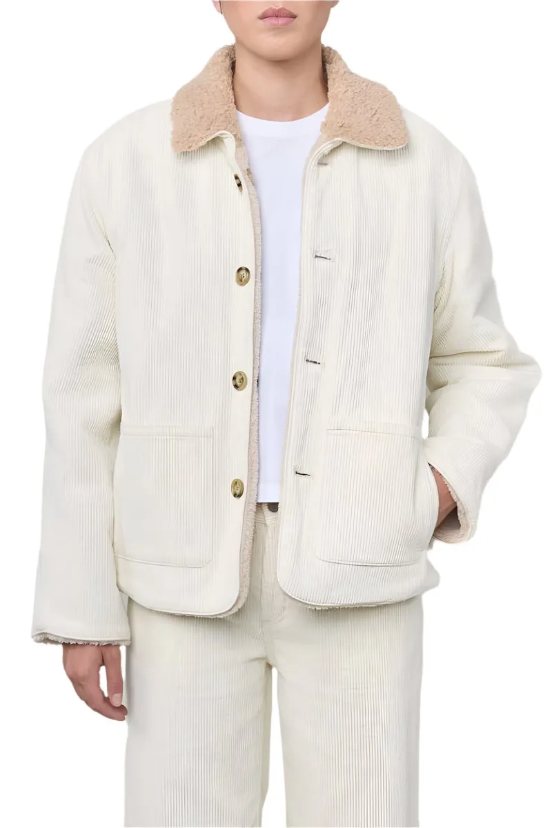 Townes Jacket in Milk Corduroy