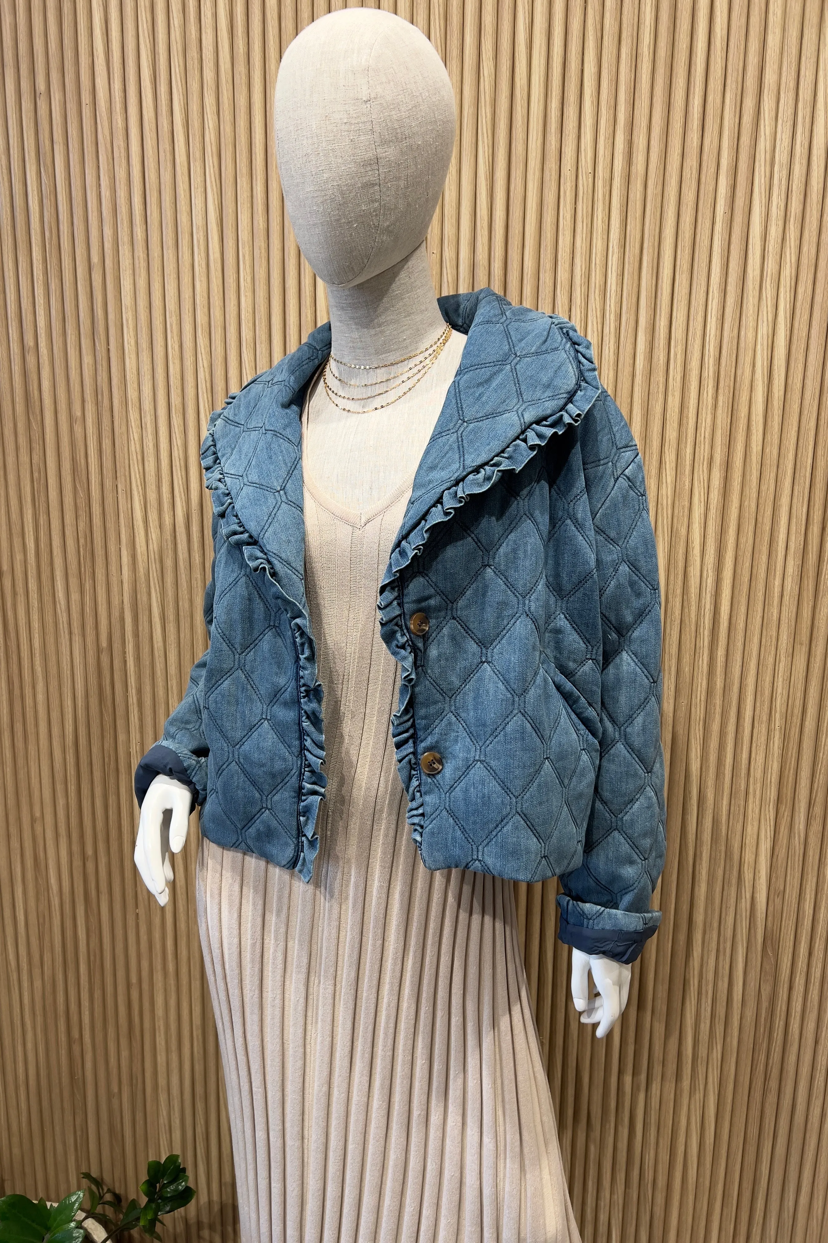 TRISTA DENIM QUILTED JACKET